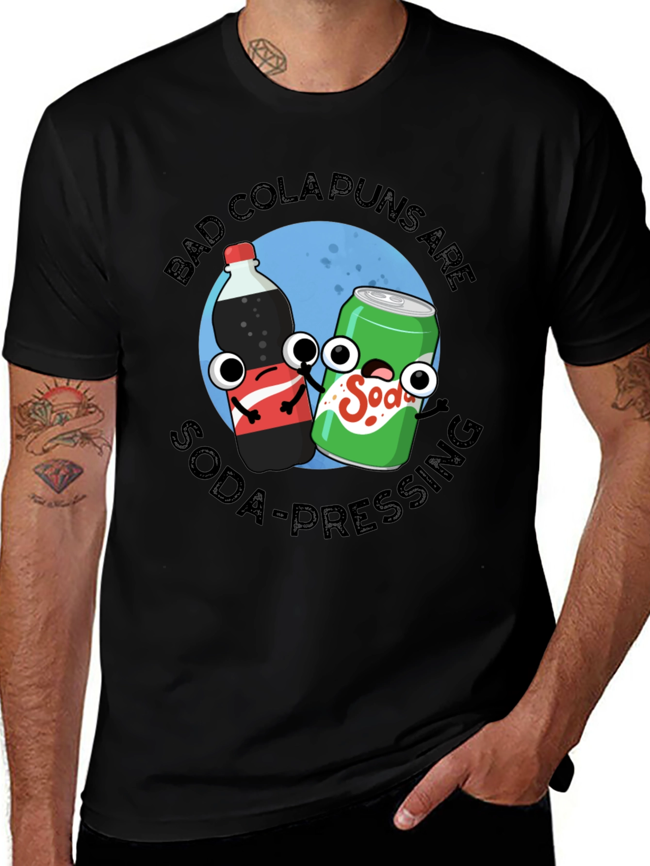 Variant 13 of Bad Cola Puns Are Soda-Pressing T-Shirt