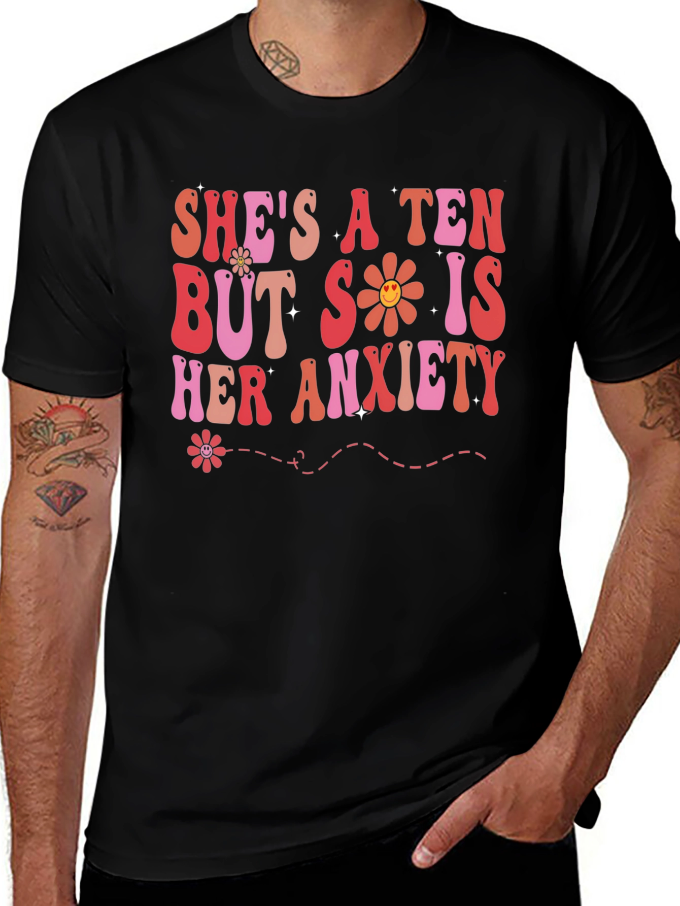 Variant 16 of She's A Ten But Her Anxiety Graphic Tee
