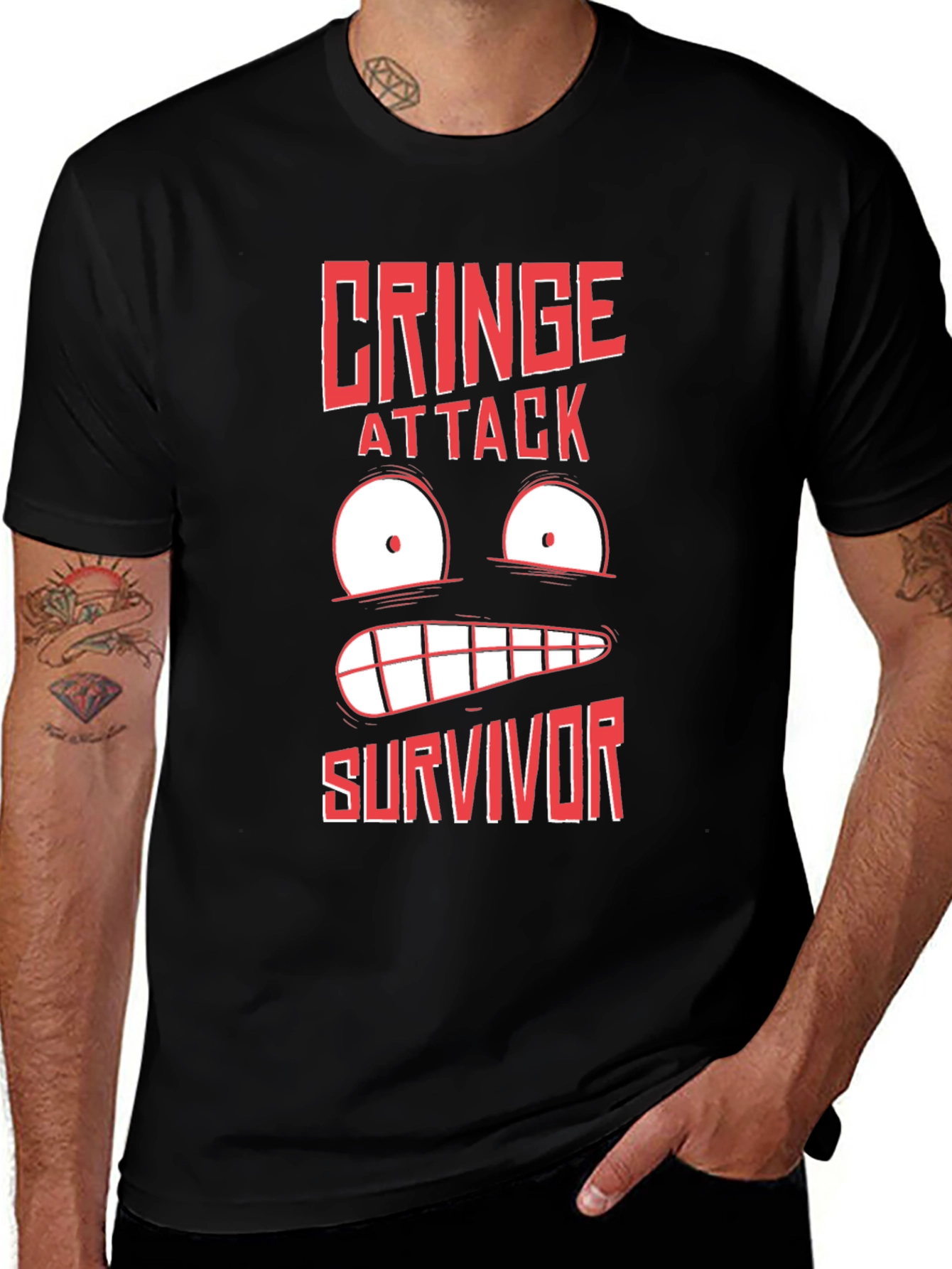 Variant 18 of Cringe Attack Survivor Graphic T-Shirt