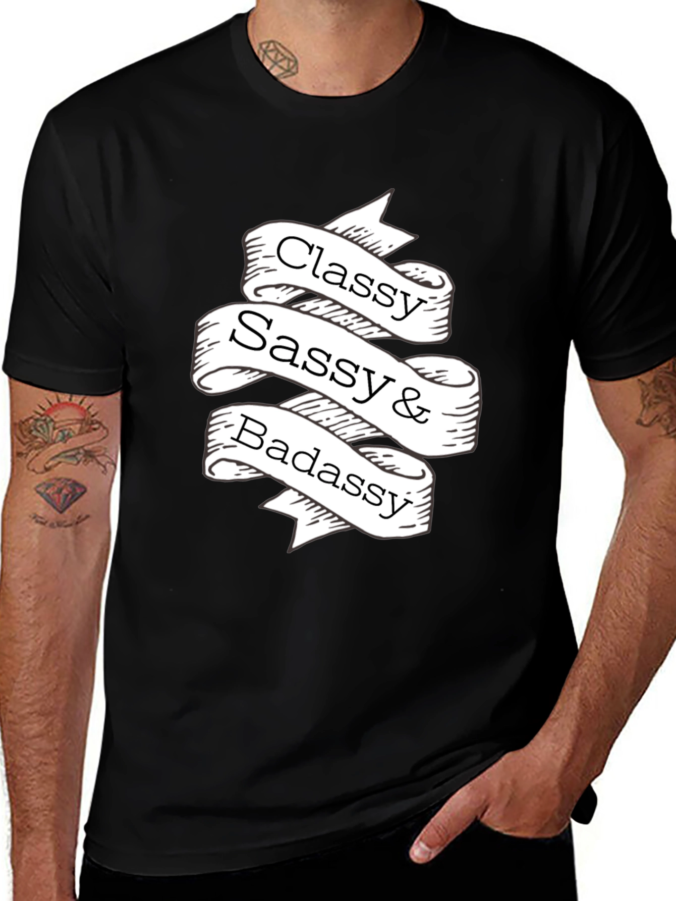 Variant 30 of Classy Sassy Badassy Graphic Tee - Black