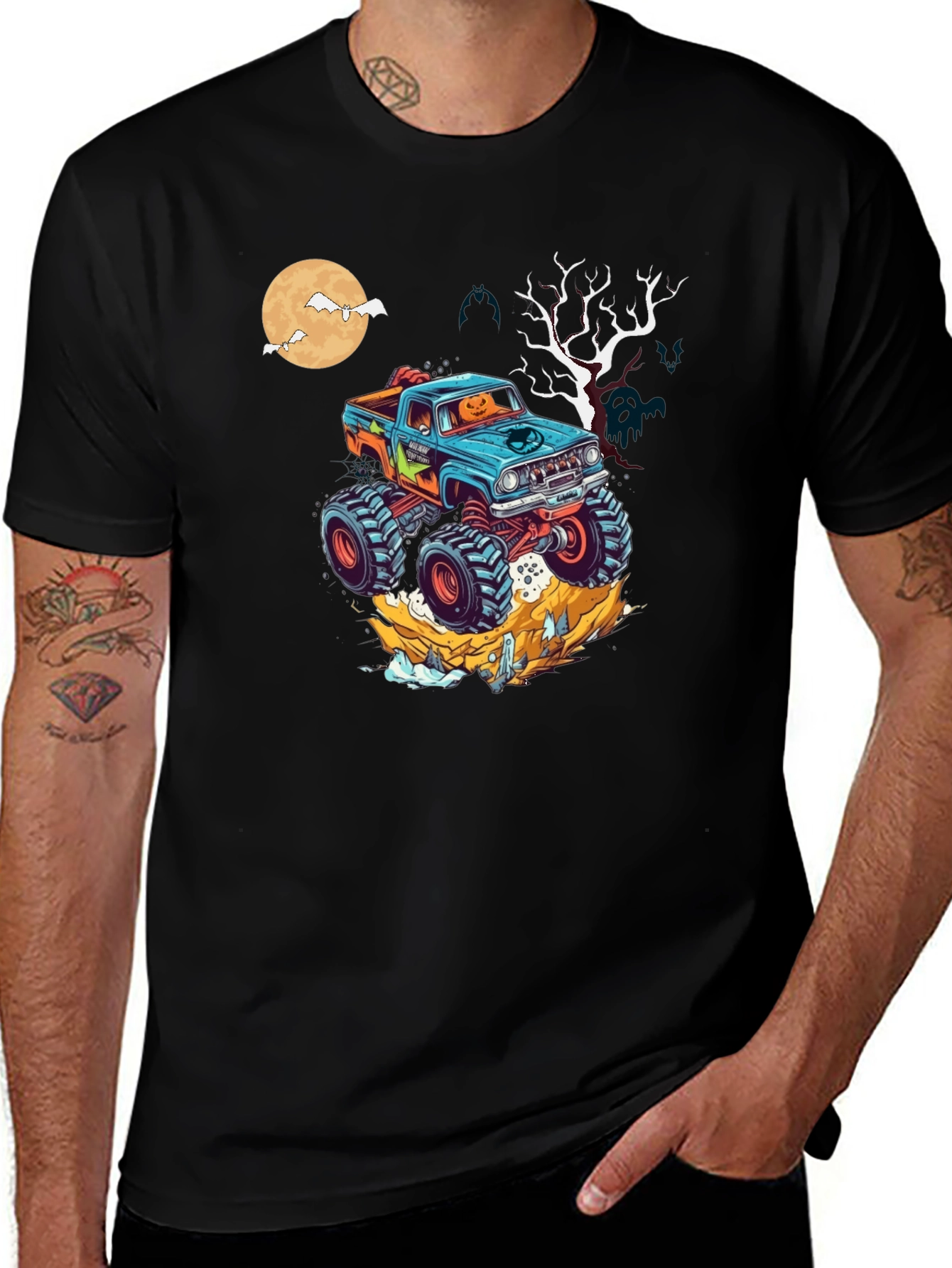 Variant 24 of Halloween Monster Truck T-Shirt