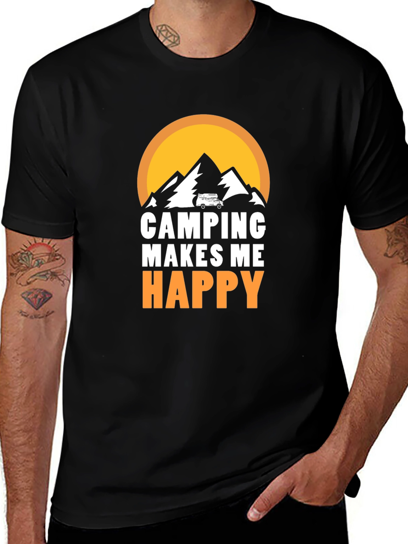 Variant 11 of Camping Makes Me Happy Graphic Tee