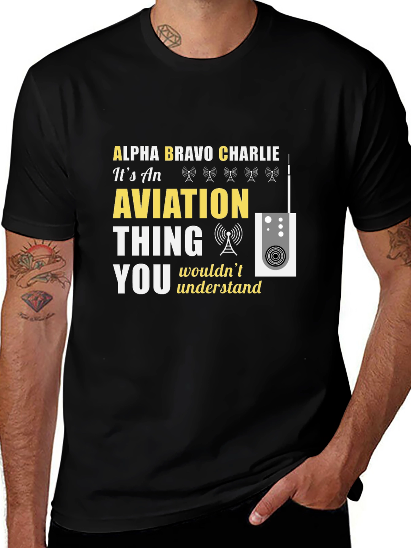 Variant 23 of Alpha Bravo Charlie Aviation T-Shirt