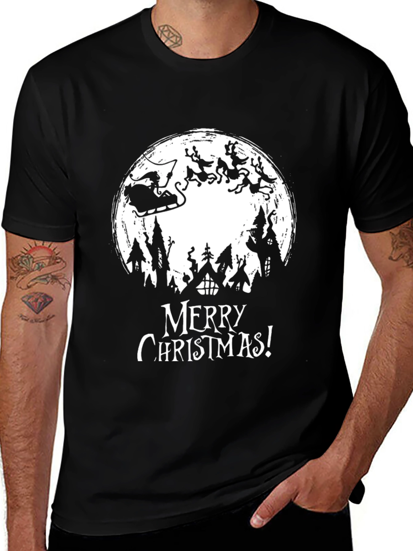 Variant 18 of Merry Christmas Santa Sleigh T-Shirt