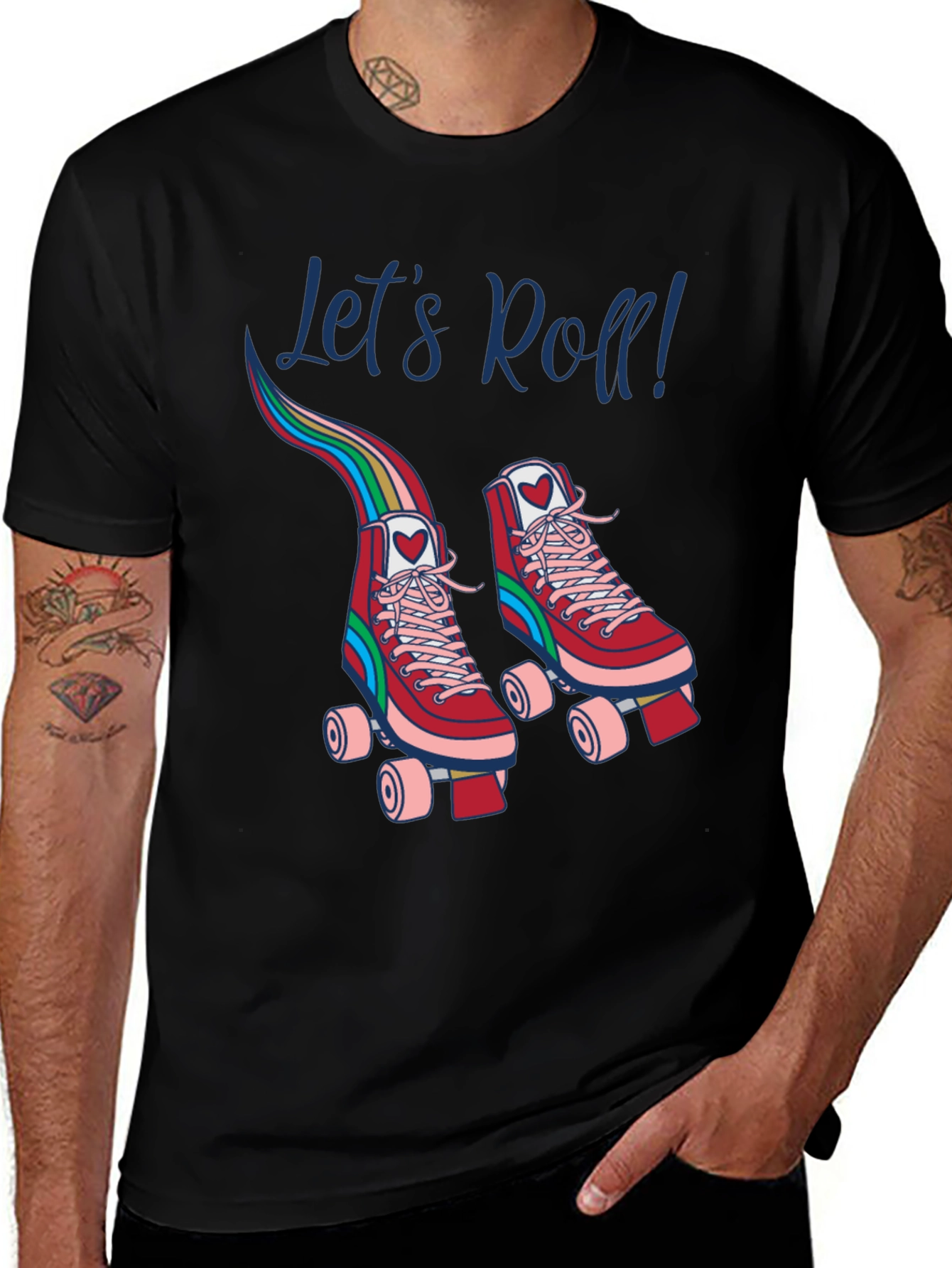 Retro Roller Skate T-Shirt - Let's Roll!