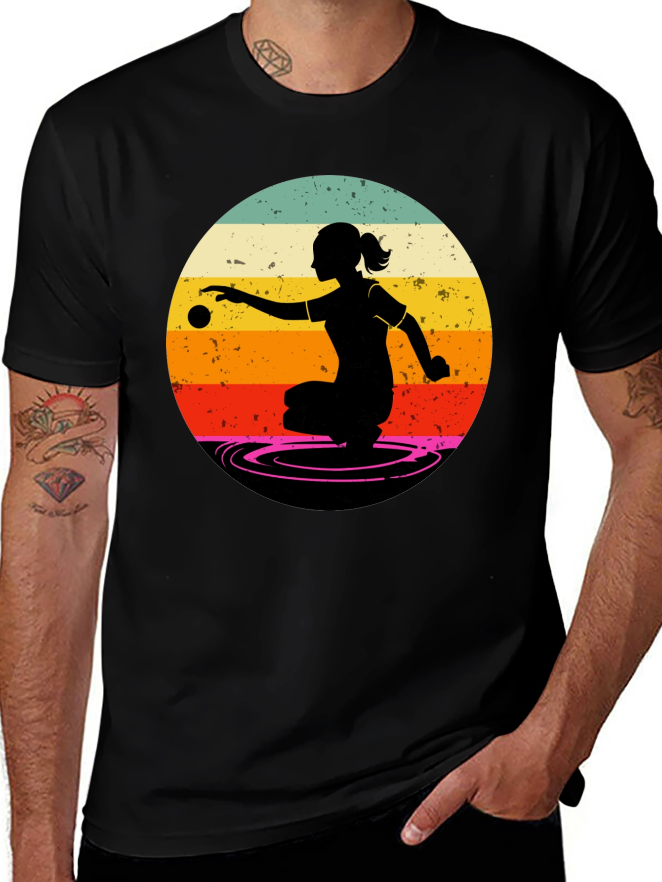 Variant 22 of Retro Bocce Ball T-Shirt - Vintage Style Bocce Player Tee