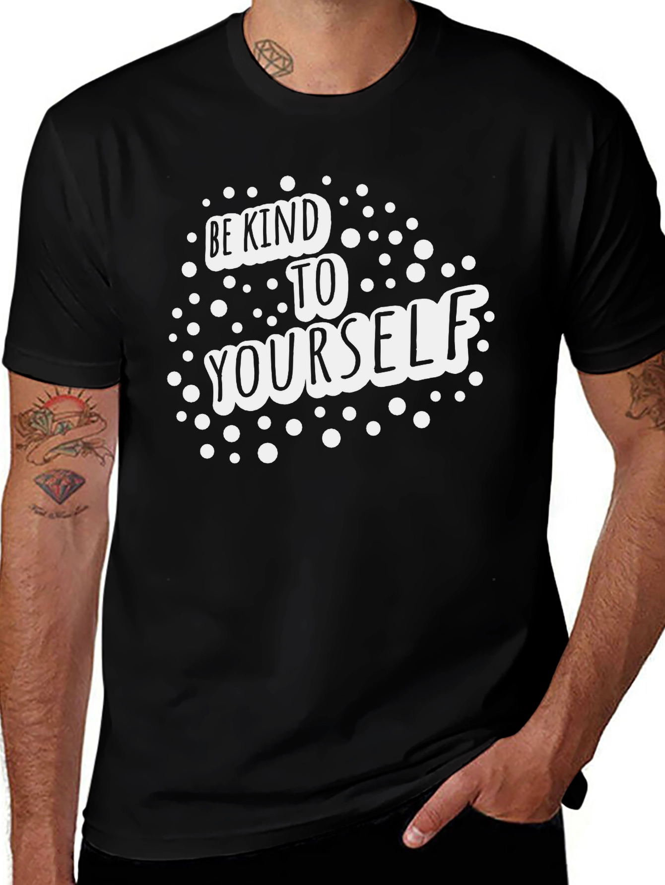 Black Be Kind to Yourself Black T-Shirt main image