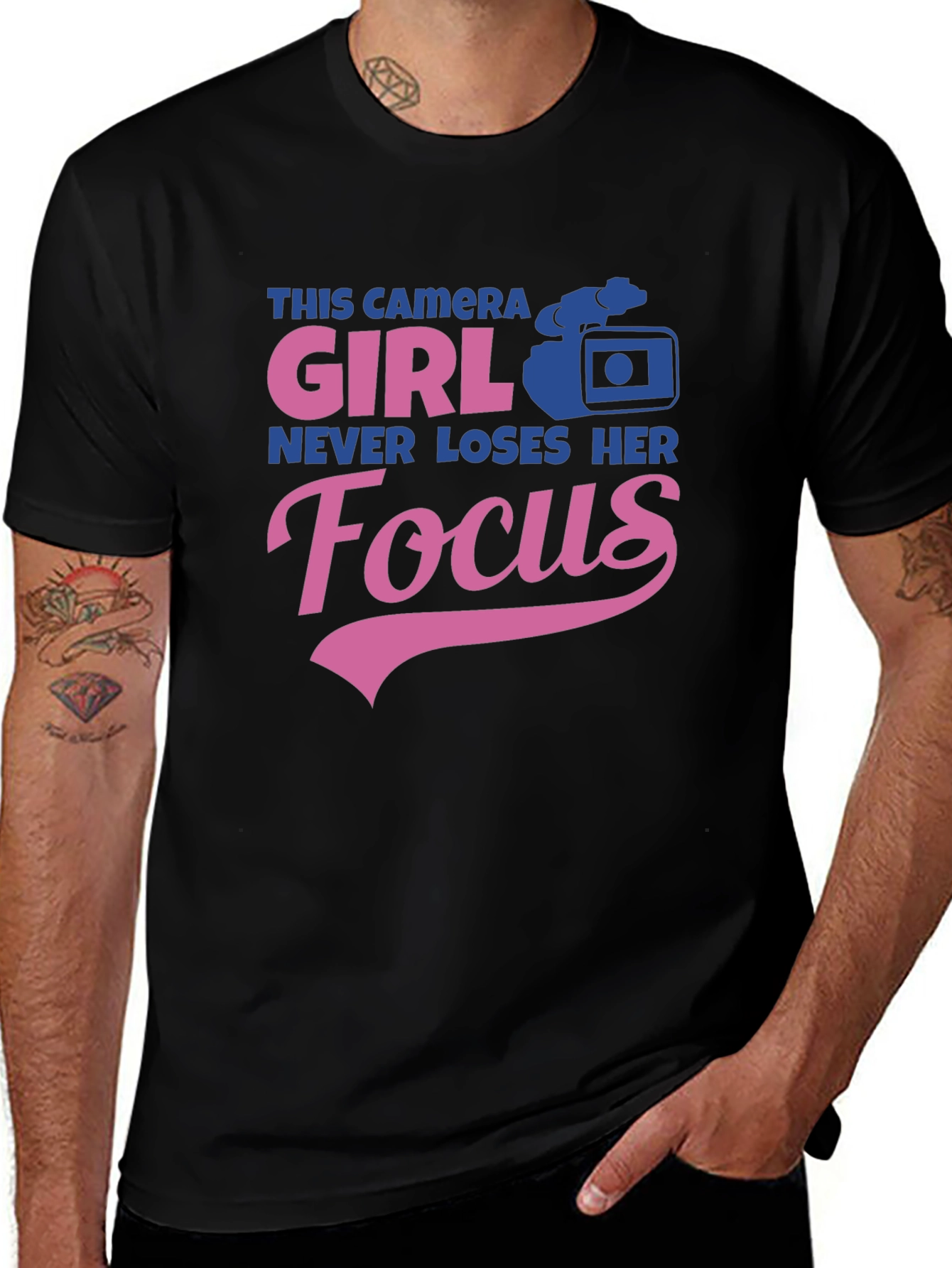 Variant 23 of Camera Girl Focus T-Shirt - Photography Lover Tee