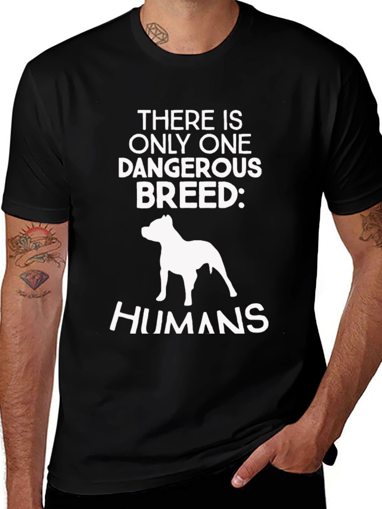 Variant 9 of Dangerous Breed T-Shirt - Pitbull Dog Lover Tee