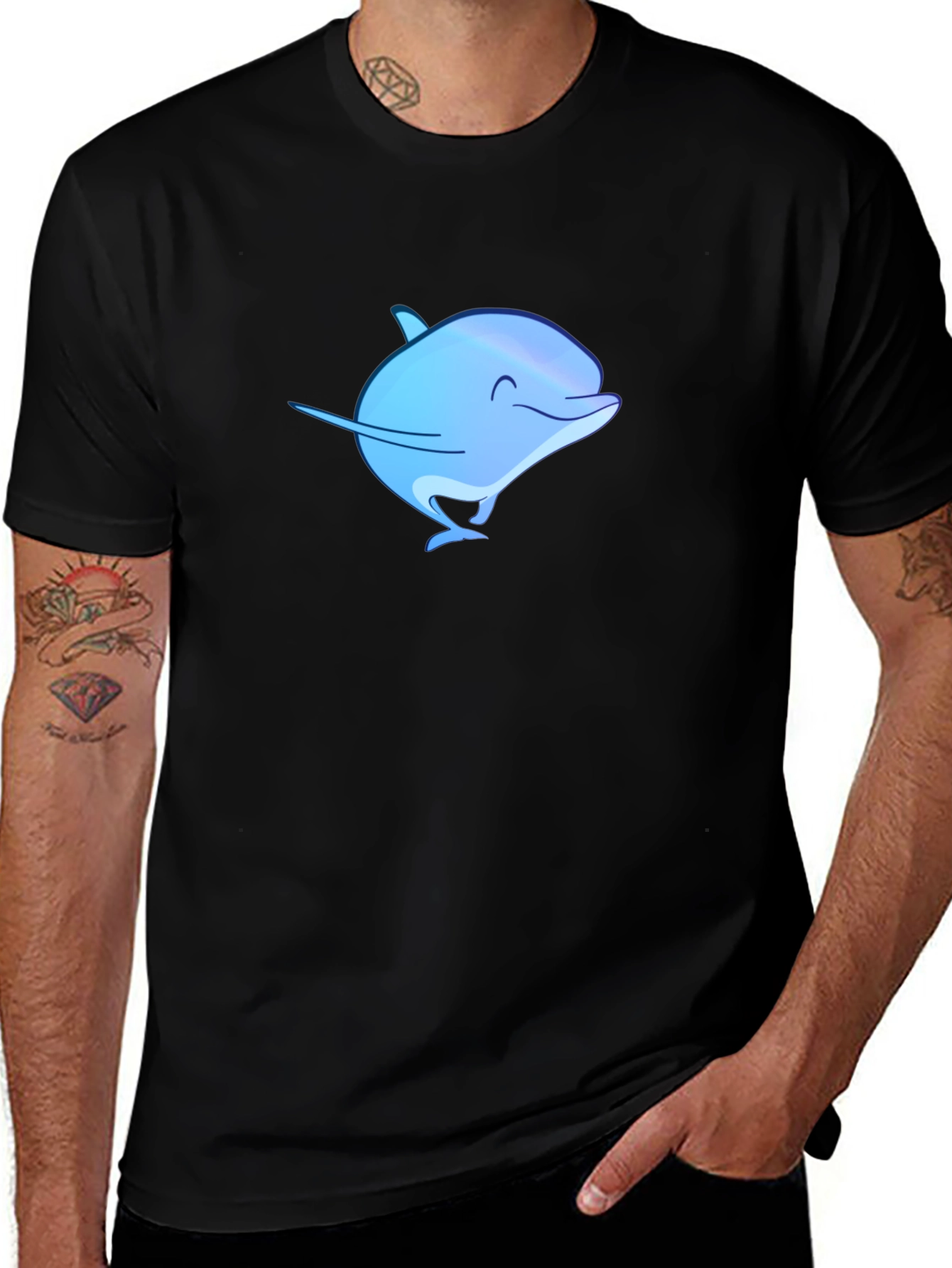 Variant 18 of Blue Dolphin Graphic T-Shirt - Casual Comfort