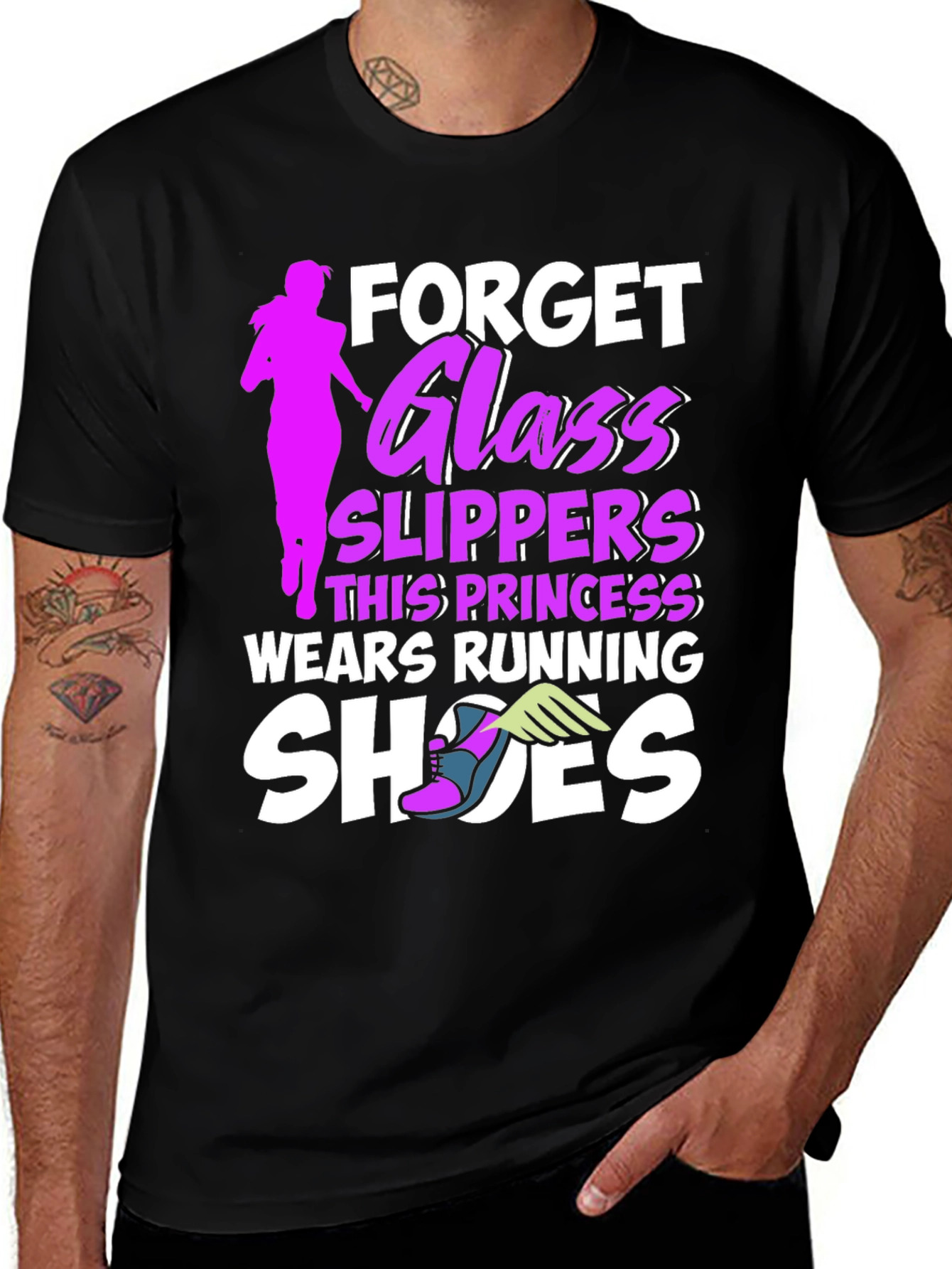 Variant 16 of Forget Glass Slippers Running T-Shirt