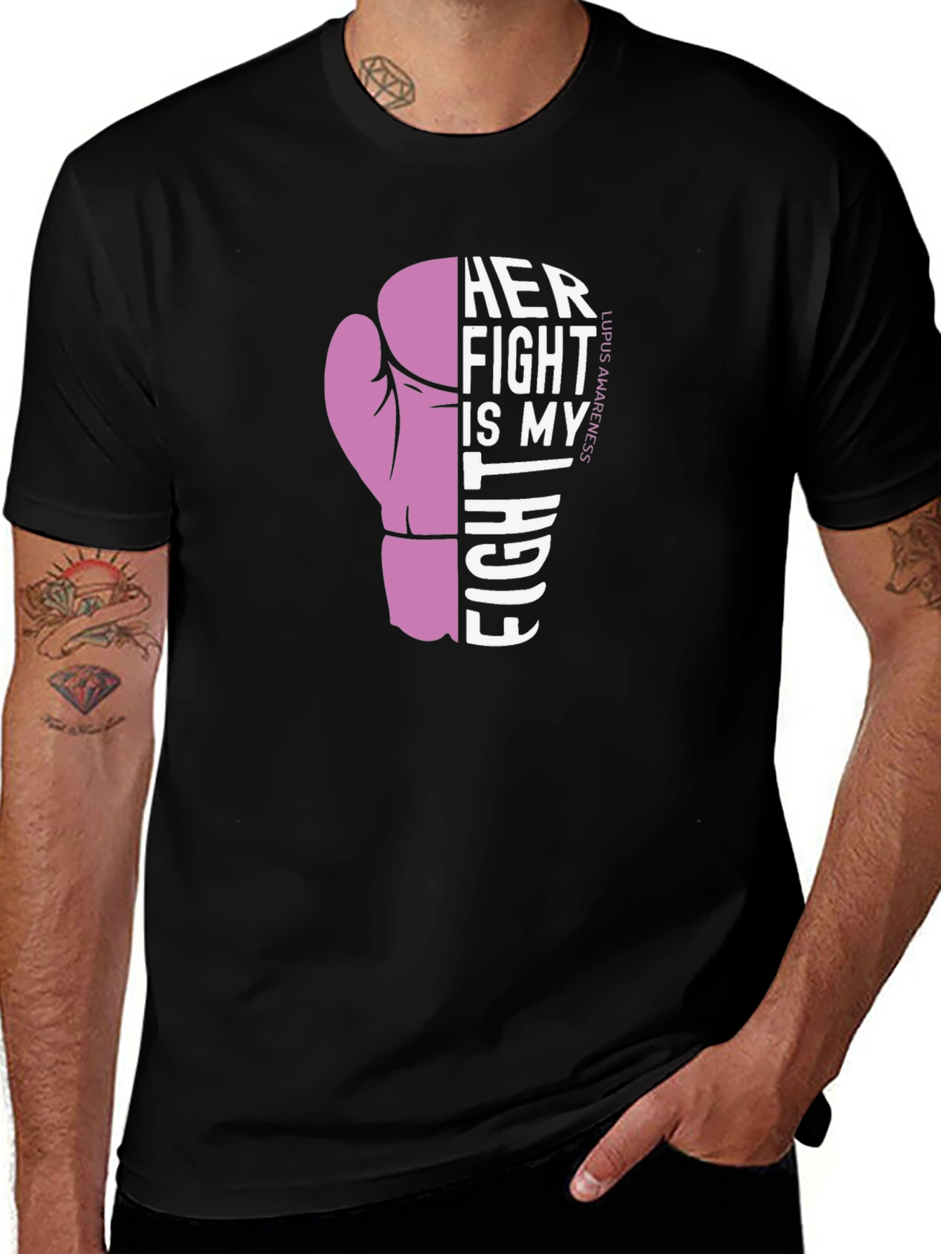 Lupus Awareness Boxing Glove Graphic T-Shirt