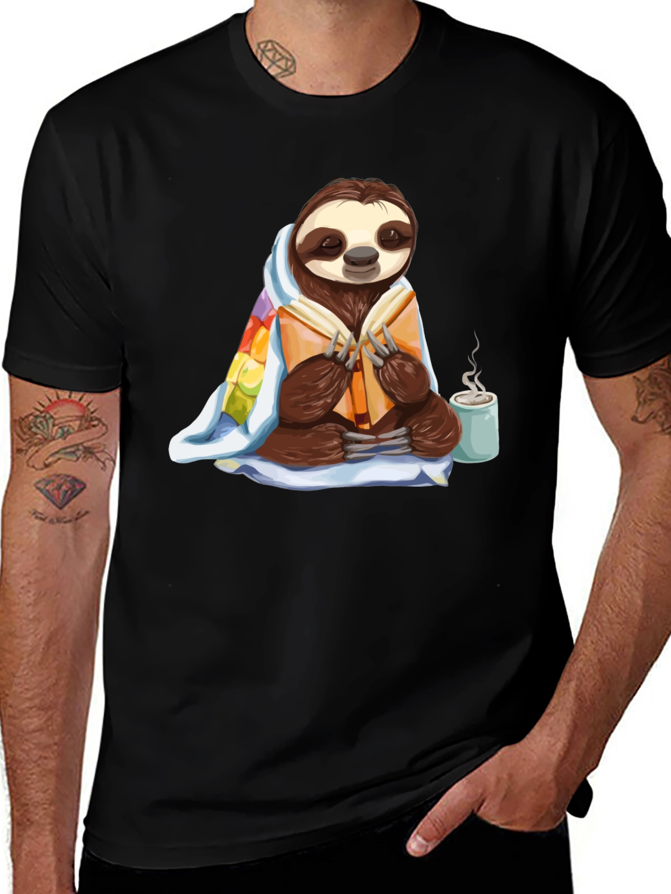 Variant 4 of Relaxed Sloth Book Lover T-Shirt