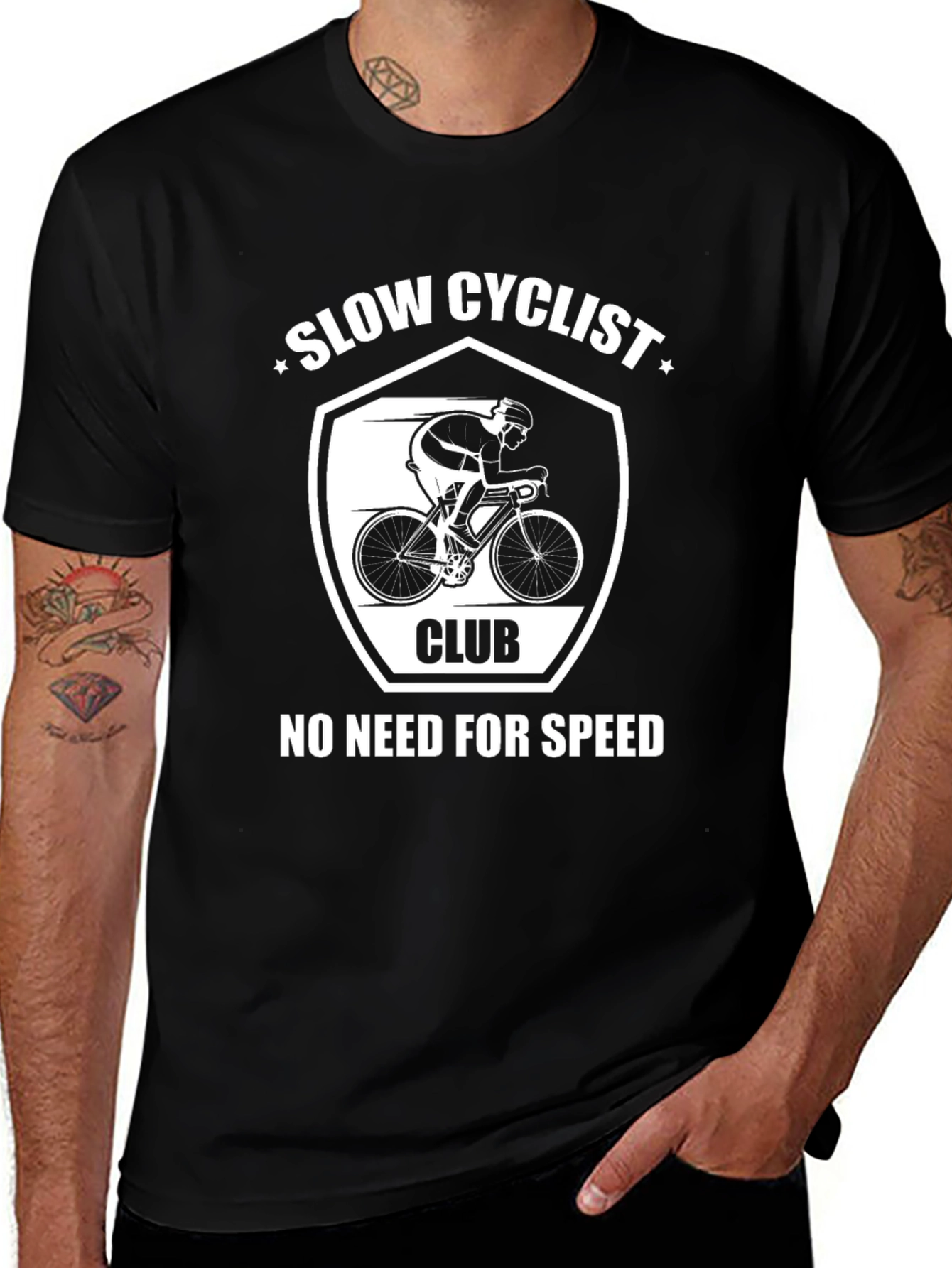 Variant 17 of Slow Cyclist Club T-Shirt - No Need For Speed
