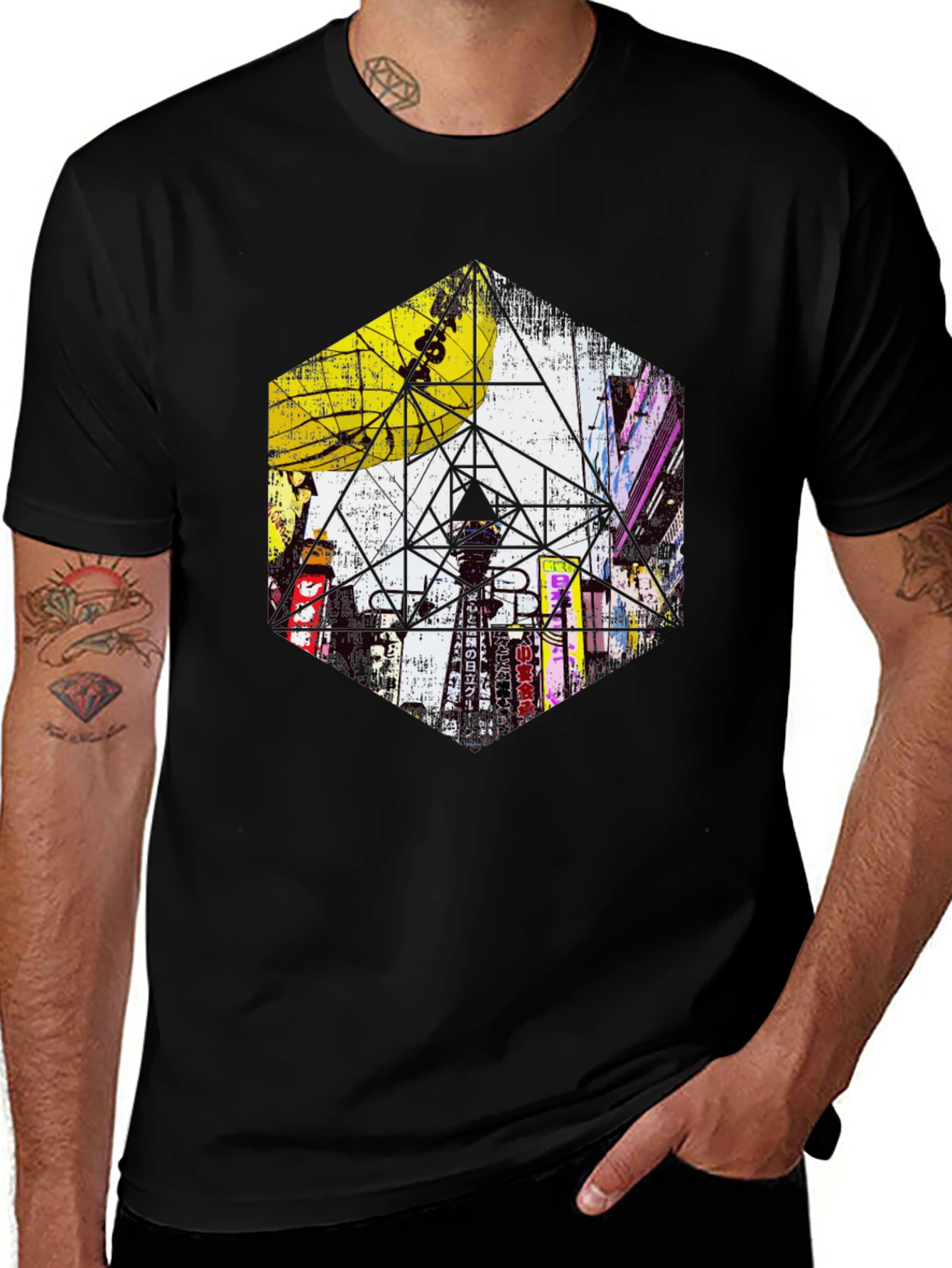 Tokyo Tower Graphic Tee - Black