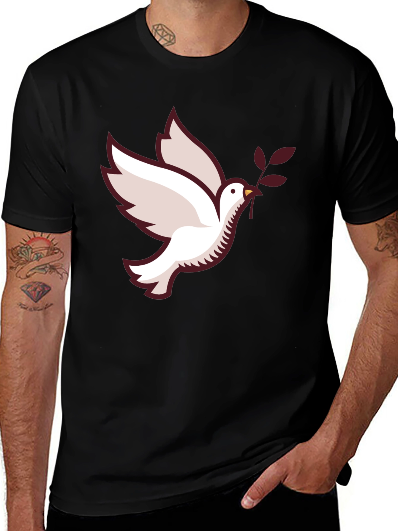 Variant 21 of Dove Graphic Black T-Shirt