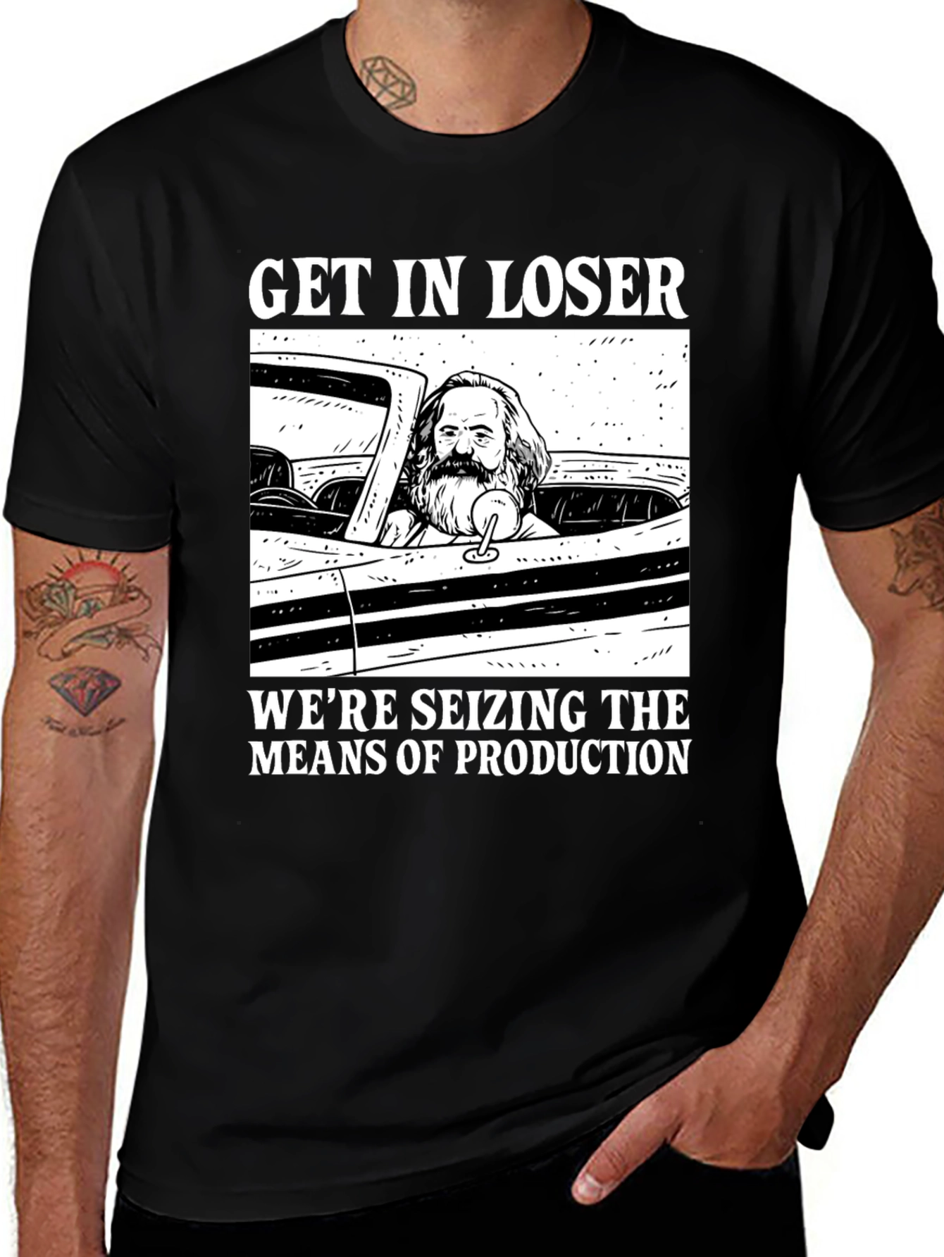 Variant 4 of Get In Loser Karl Marx T-Shirt