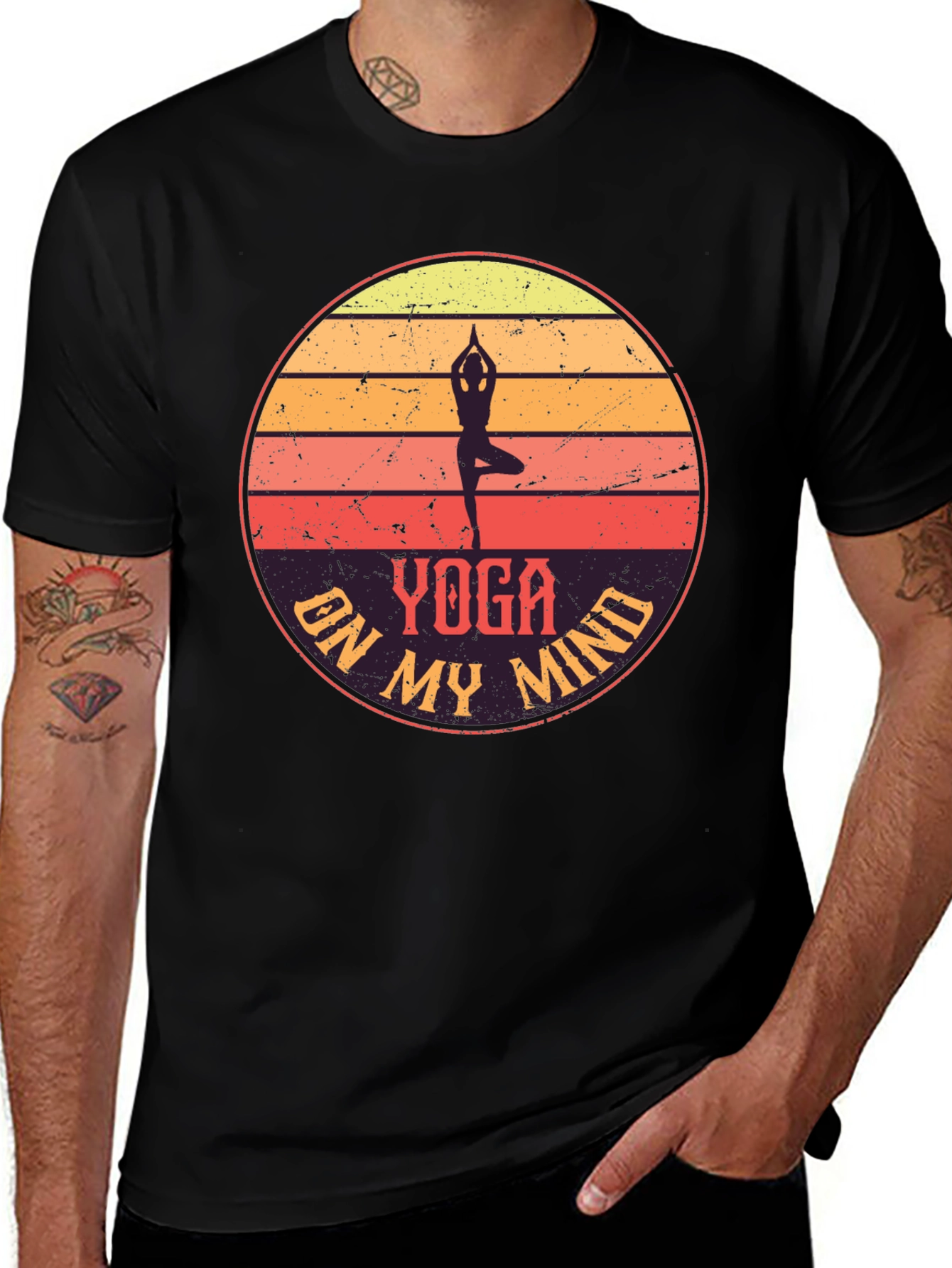 Variant 5 of Yoga On My Mind T-Shirt - Meditation Tee
