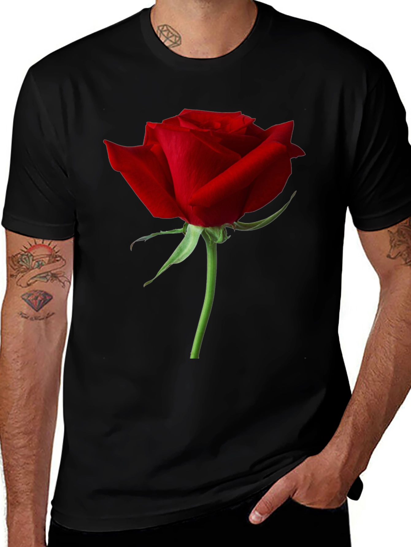 Red Rose Graphic Tee - Soft & Stylish