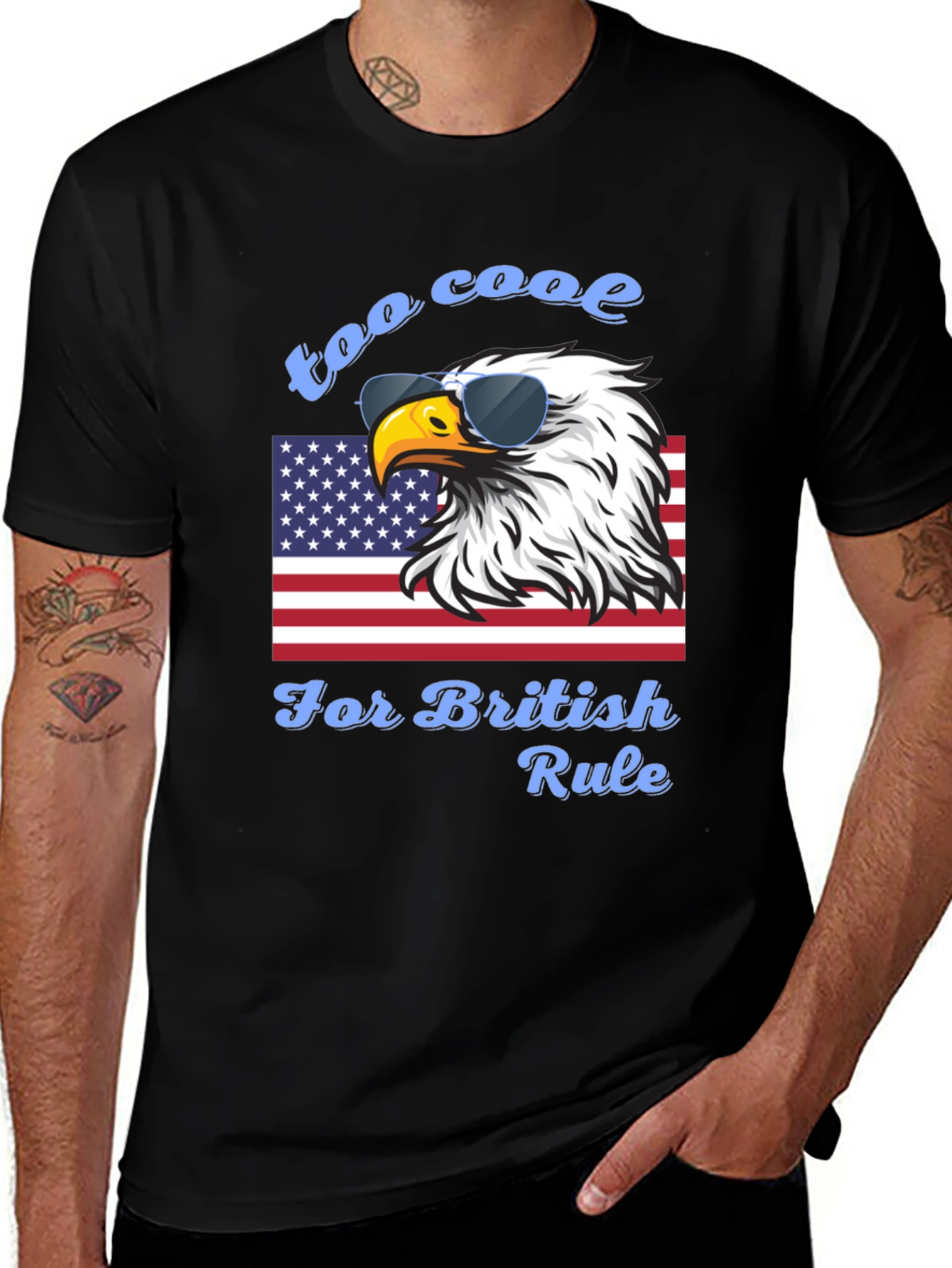 Variant 15 of Too Cool T-Shirt Patriotic Eagle USA Flag Tee