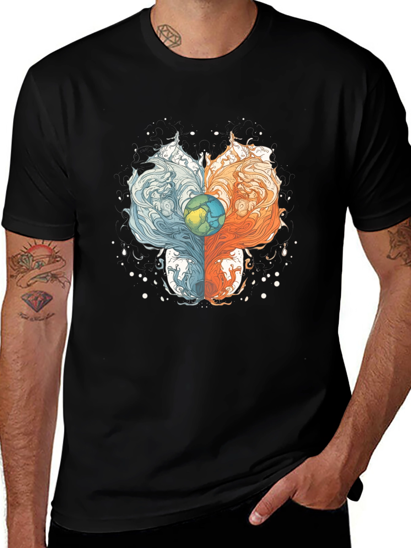 Variant 22 of Earth Fire & Ice Graphic Tee