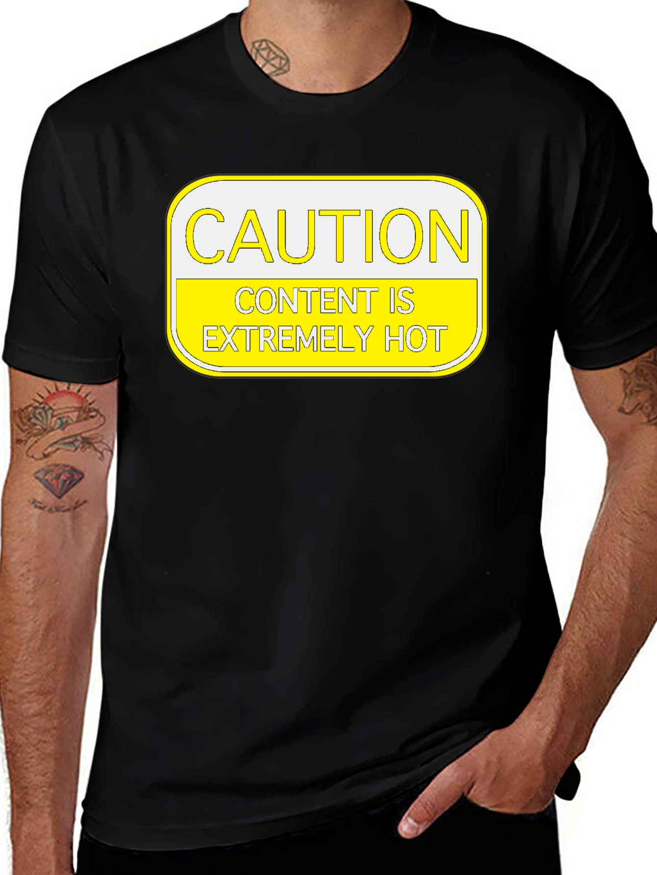 Variant 2 of Caution: Content Is Extremely Hot T-Shirt