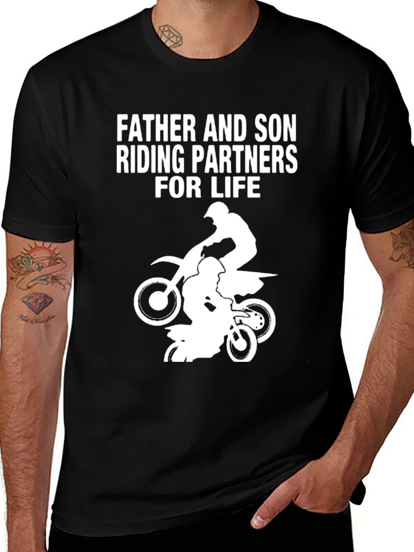 Variant 17 of Father & Son Riding Partners T-Shirt - Black