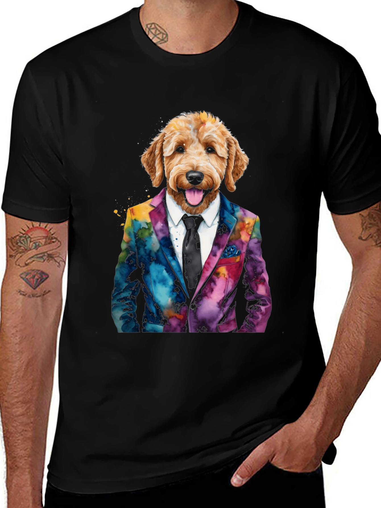 Variant 23 of Dog in Suit Graphic T-Shirt