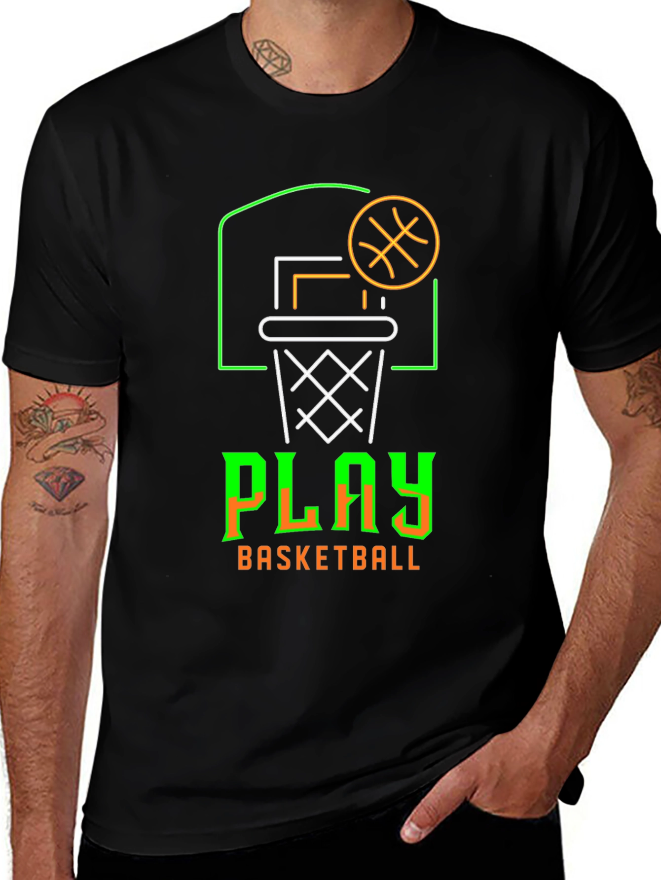 Variant 19 of Basketball Graphic Tee - Play Basketball