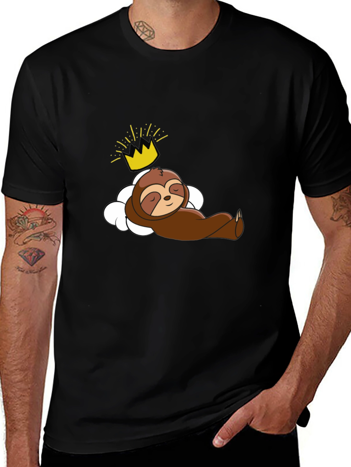 Variant 11 of Sloth King T-Shirt - Relaxed Fit Graphic Tee