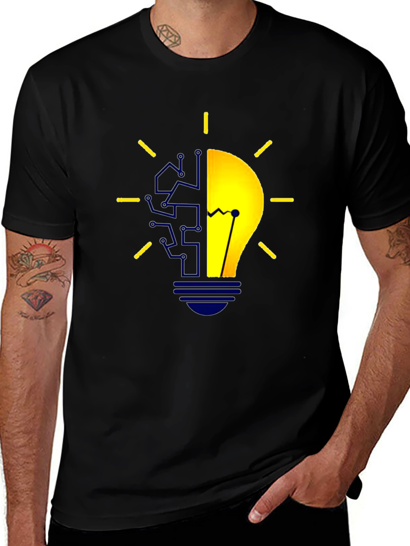 Variant 3 of Tech Brain Lightbulb T-Shirt