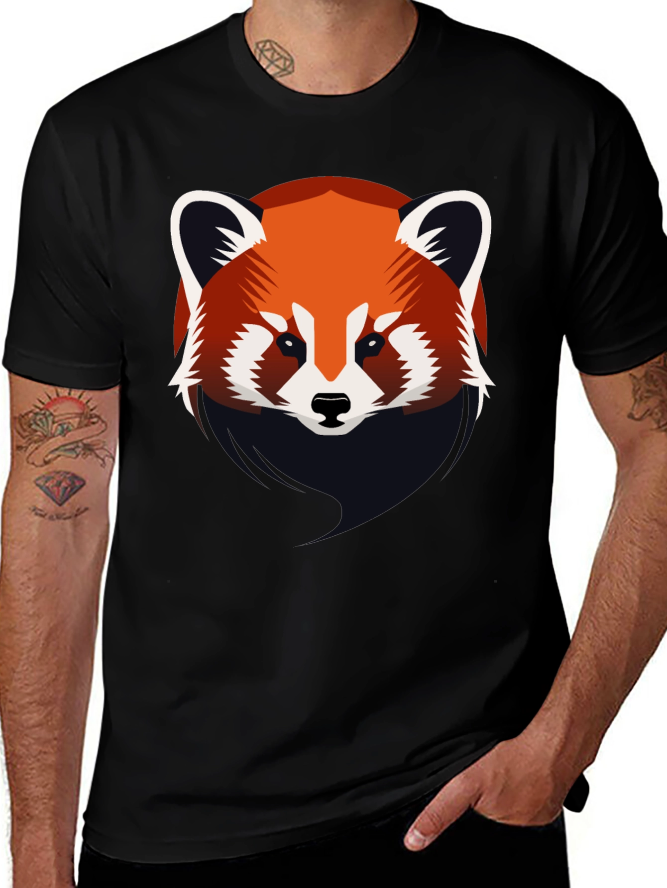 Variant 14 of Red Panda Graphic Tee - Cool Animal Print