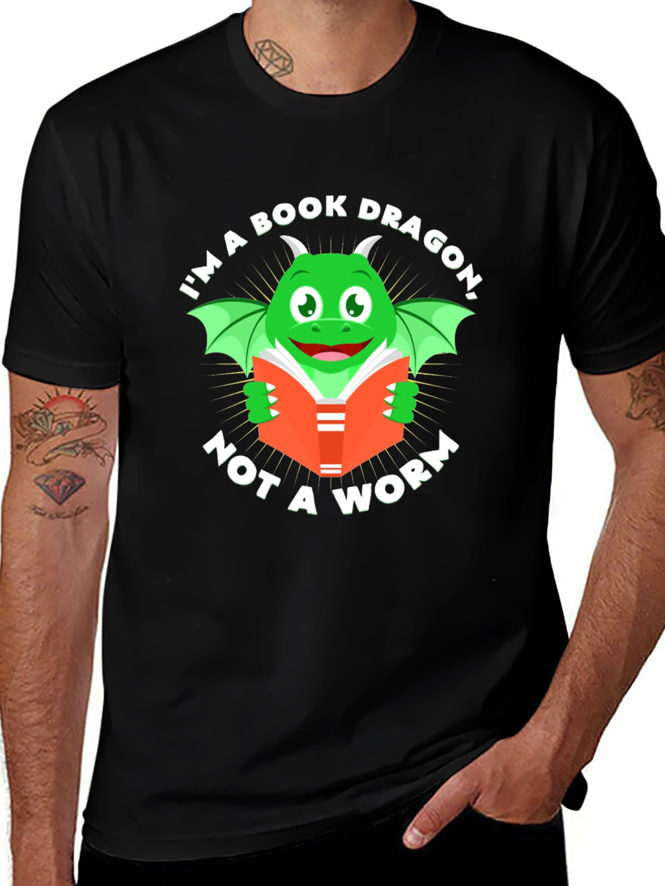 Book Dragon T-Shirt: I'm A Book Dragon, Not A Worm!