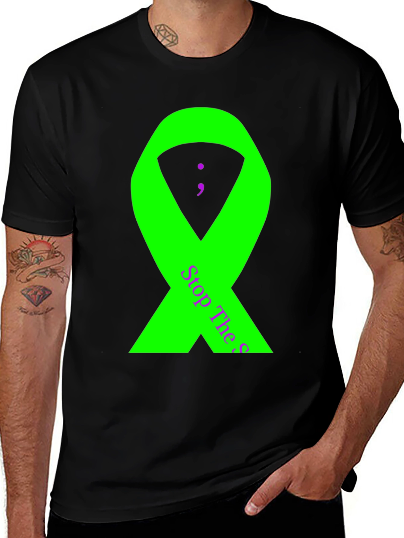 Variant 16 of Stop The Stigma Awareness Ribbon T-Shirt