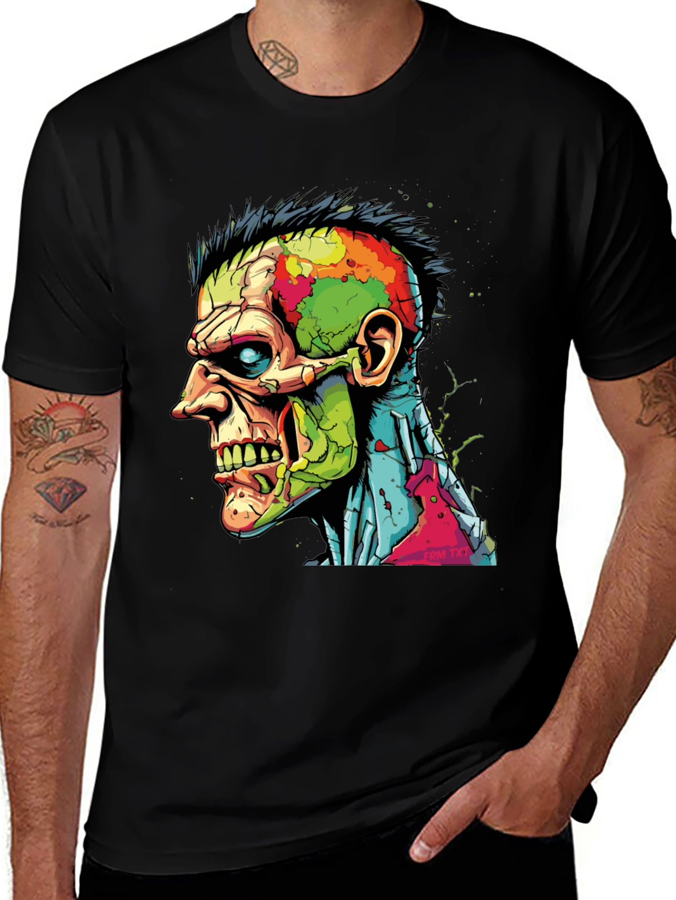 Zombie Head Graphic T-Shirt - Unique Horror Style