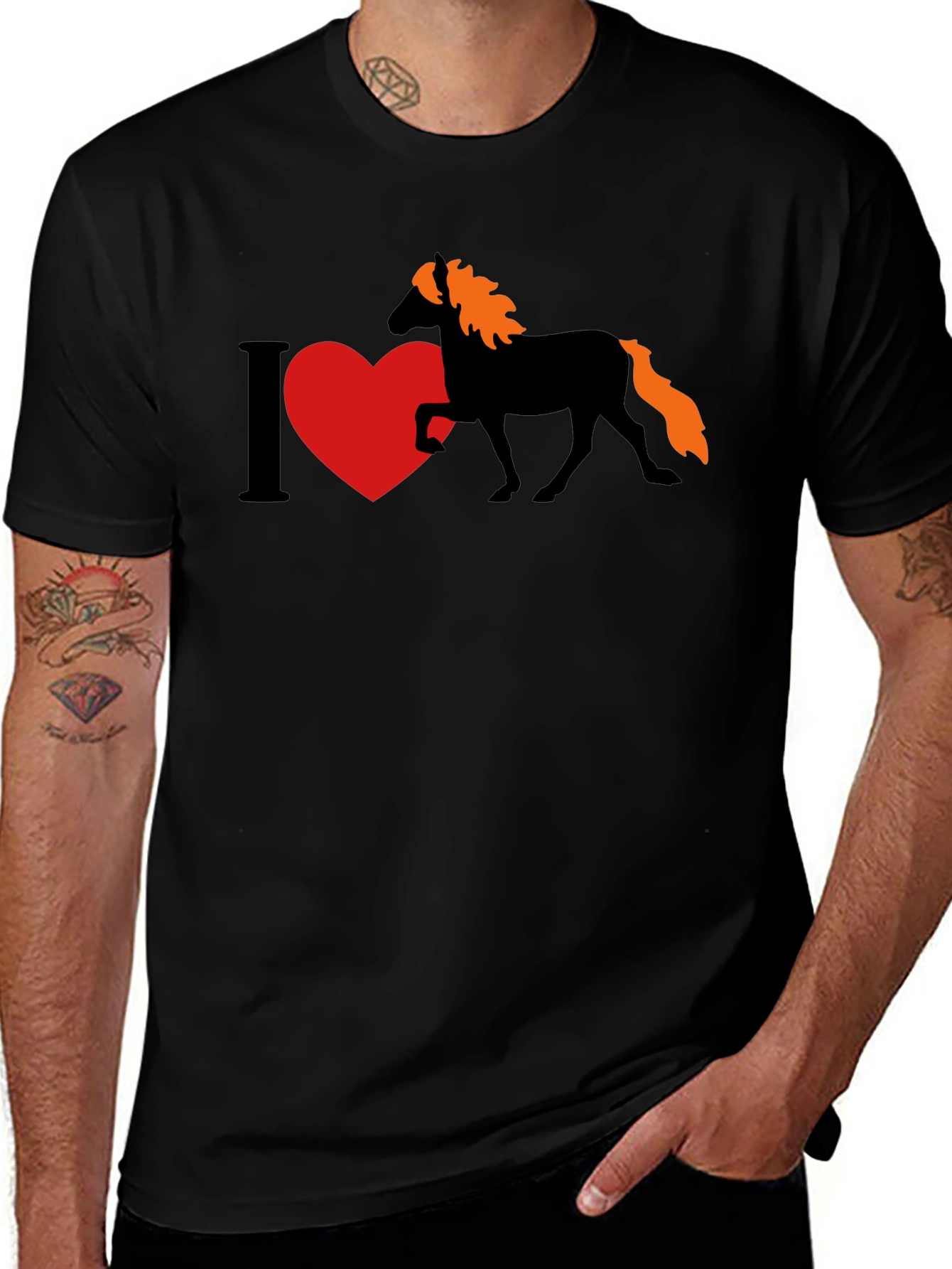 Variant 8 of I Heart Horses Graphic T-Shirt
