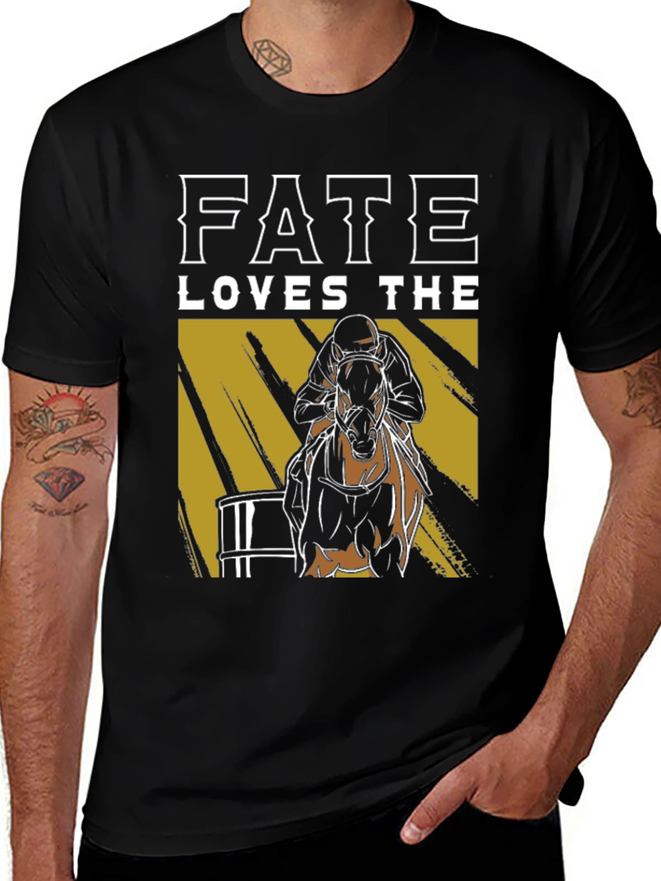 Variant 26 of Fate Loves The Barrel Racer Graphic Tee
