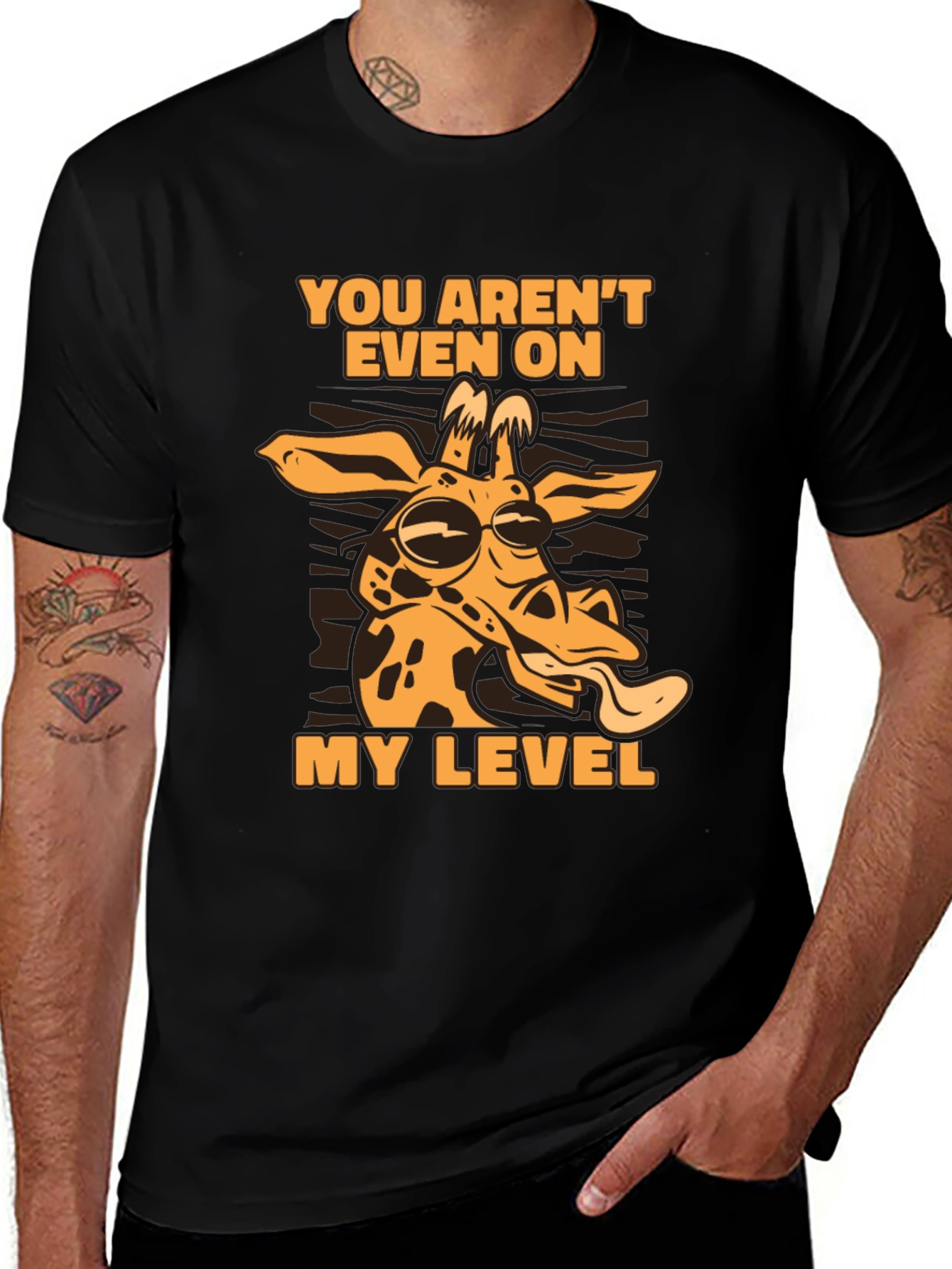 Variant 10 of Funny Giraffe T-Shirt - You Aren't Even On My Level