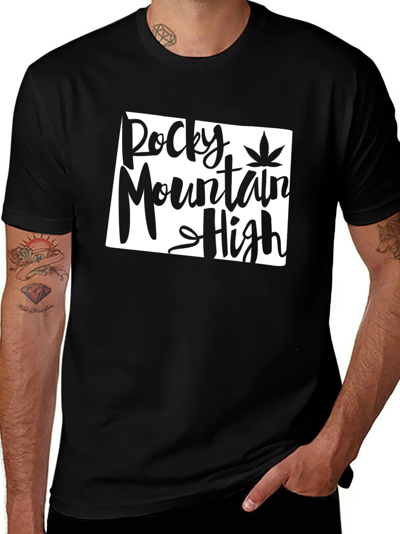Rocky Mountain High T-Shirt - Black Tee