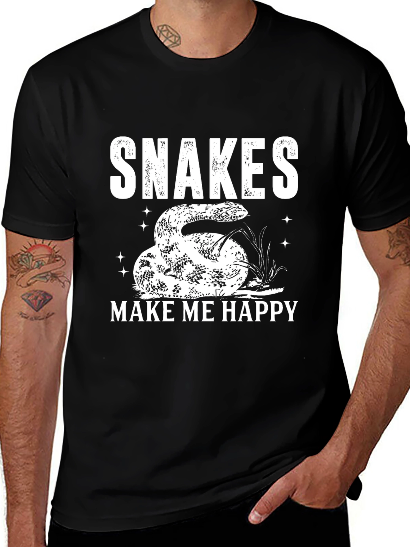 Variant 30 of Snakes Make Me Happy Graphic Tee