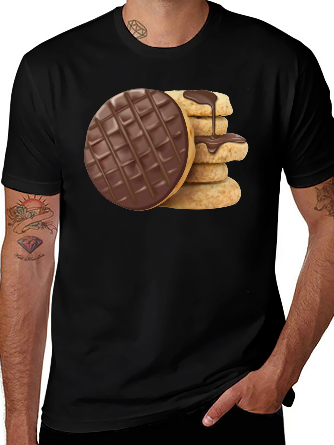Variant 13 of Chocolate Cookie Stack T-Shirt