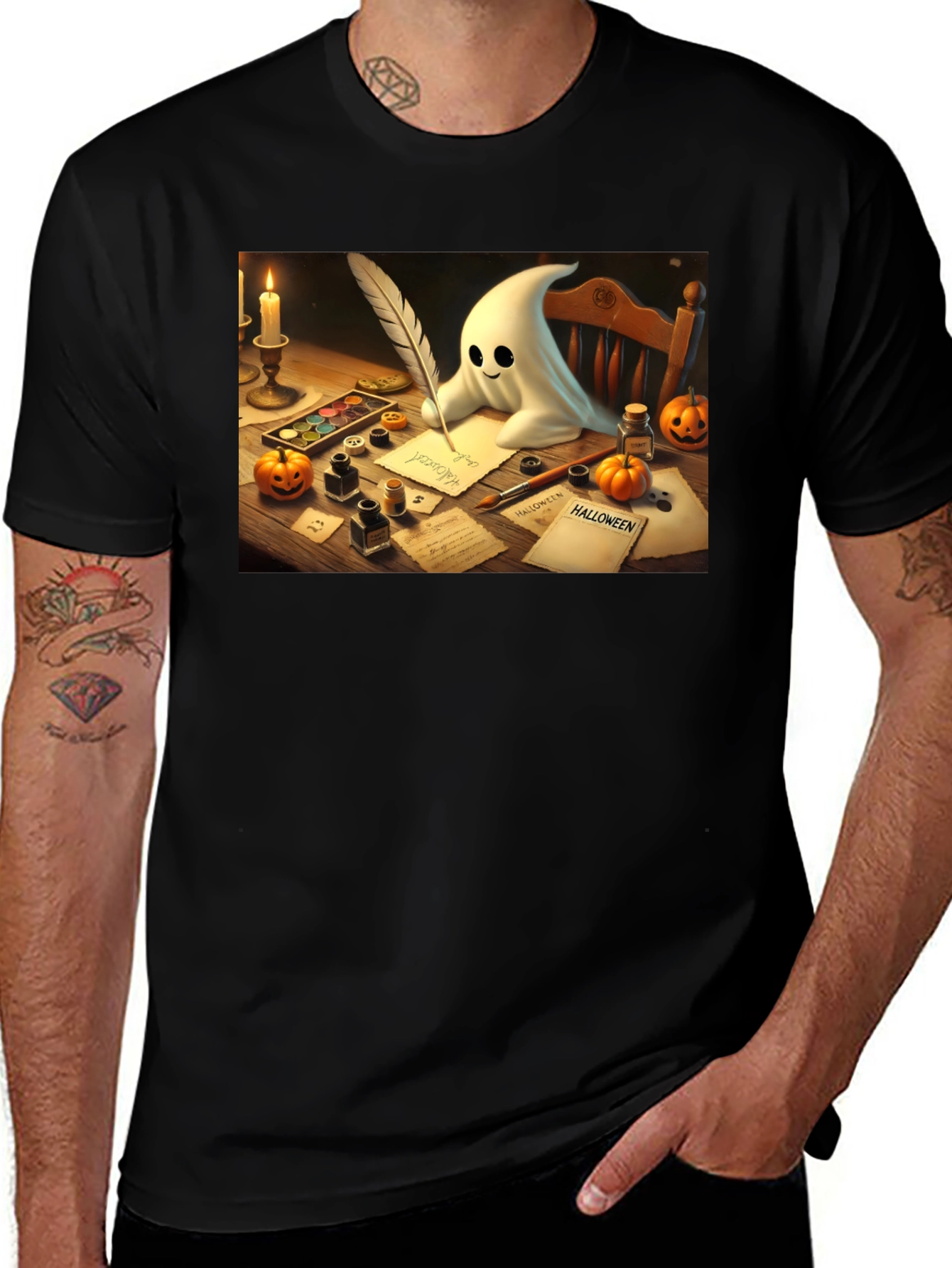 Spooky Season Ghost Writer T-Shirt