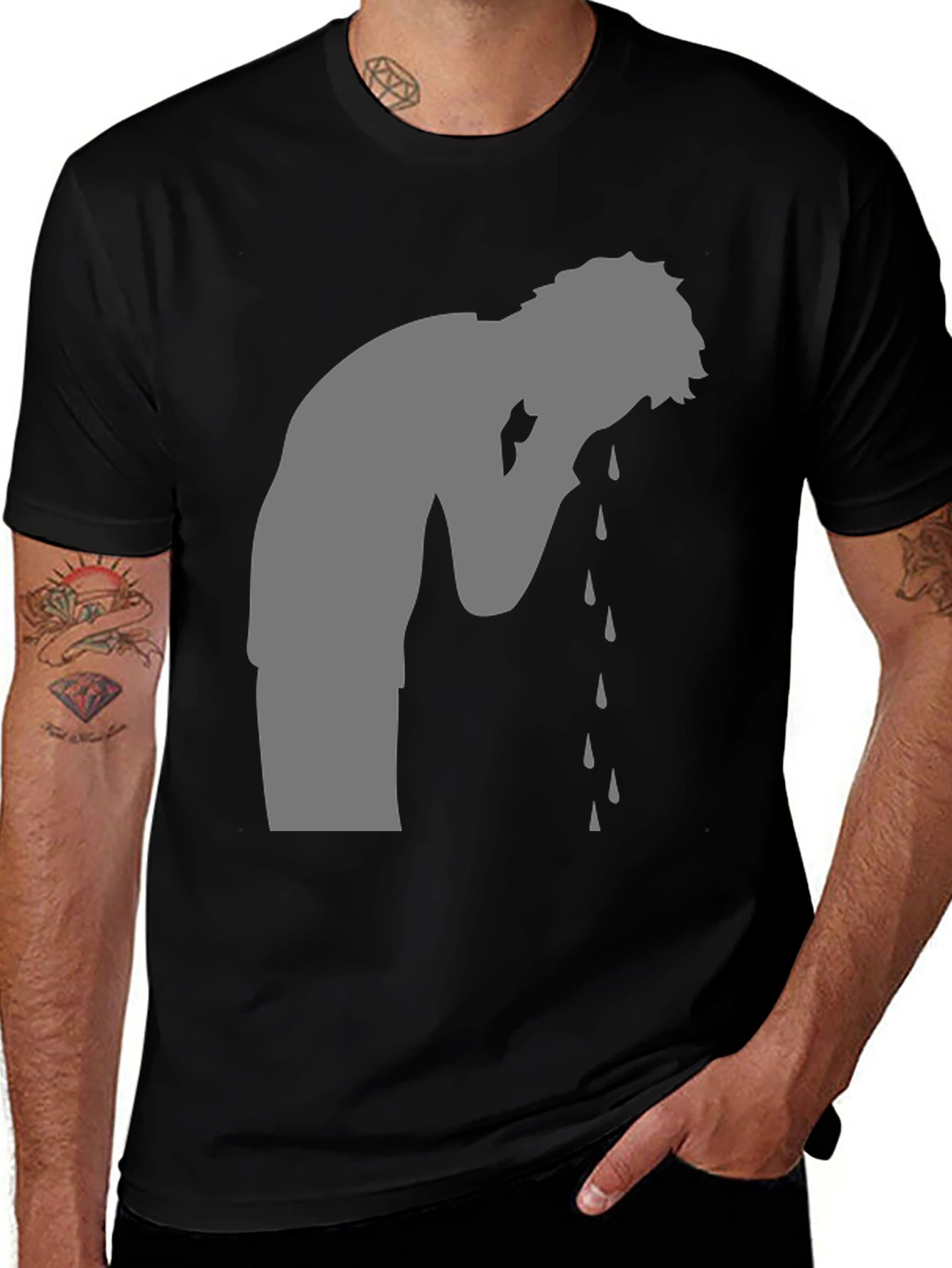 Variant 9 of Emotional Silhouette T-Shirt - Black
