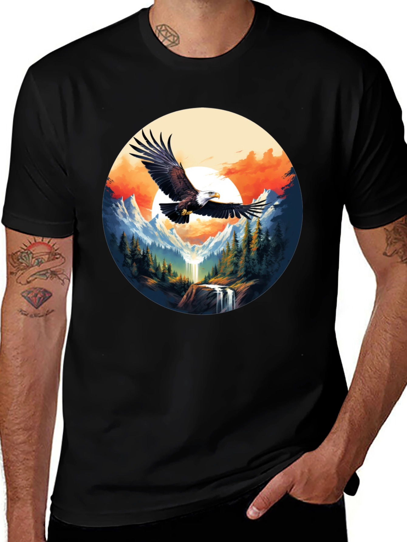 Variant 5 of Eagle Mountain Graphic Tee - Nature Inspired Design