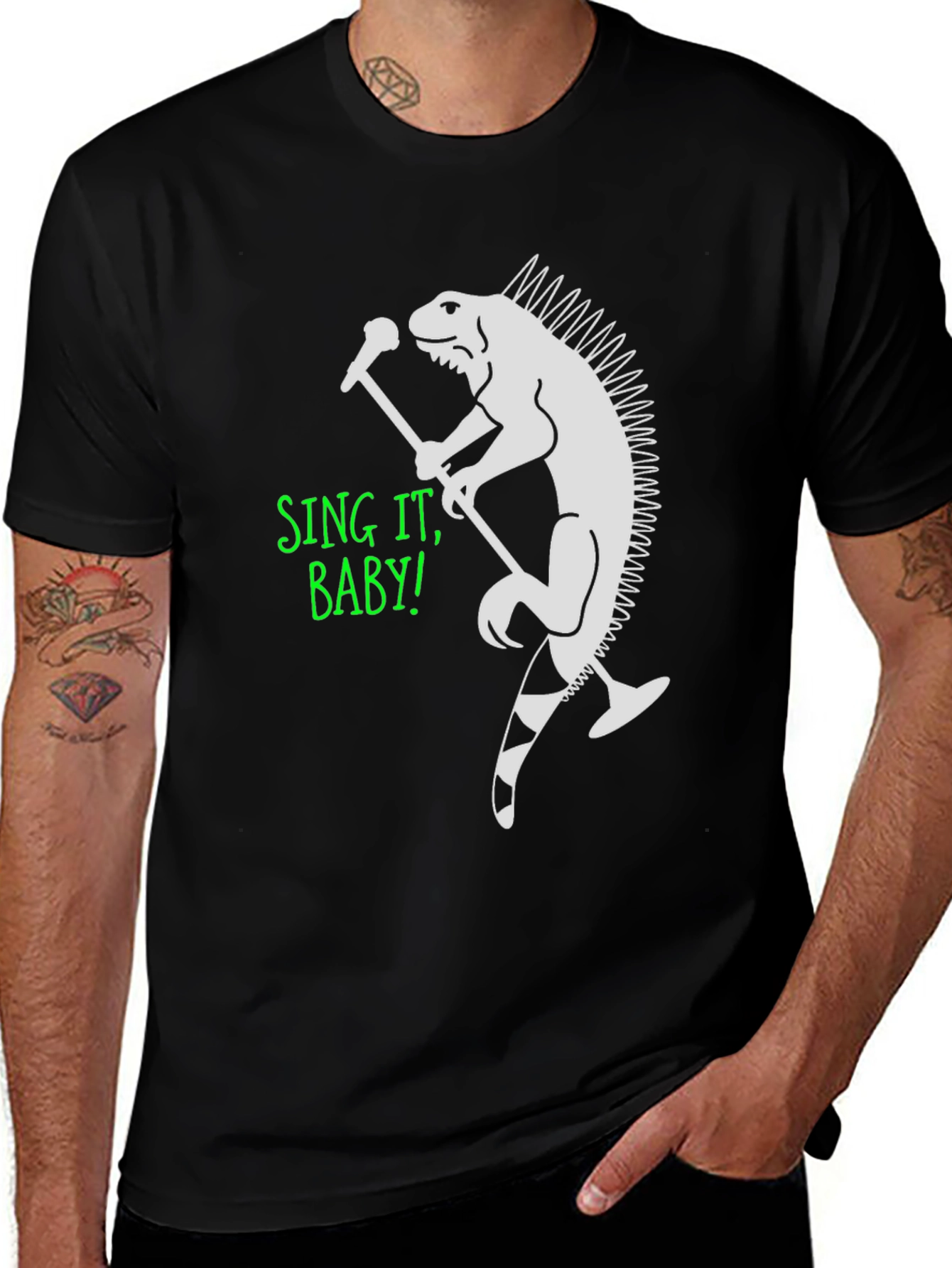 Sing It, Baby! Lizard Rocker Tee