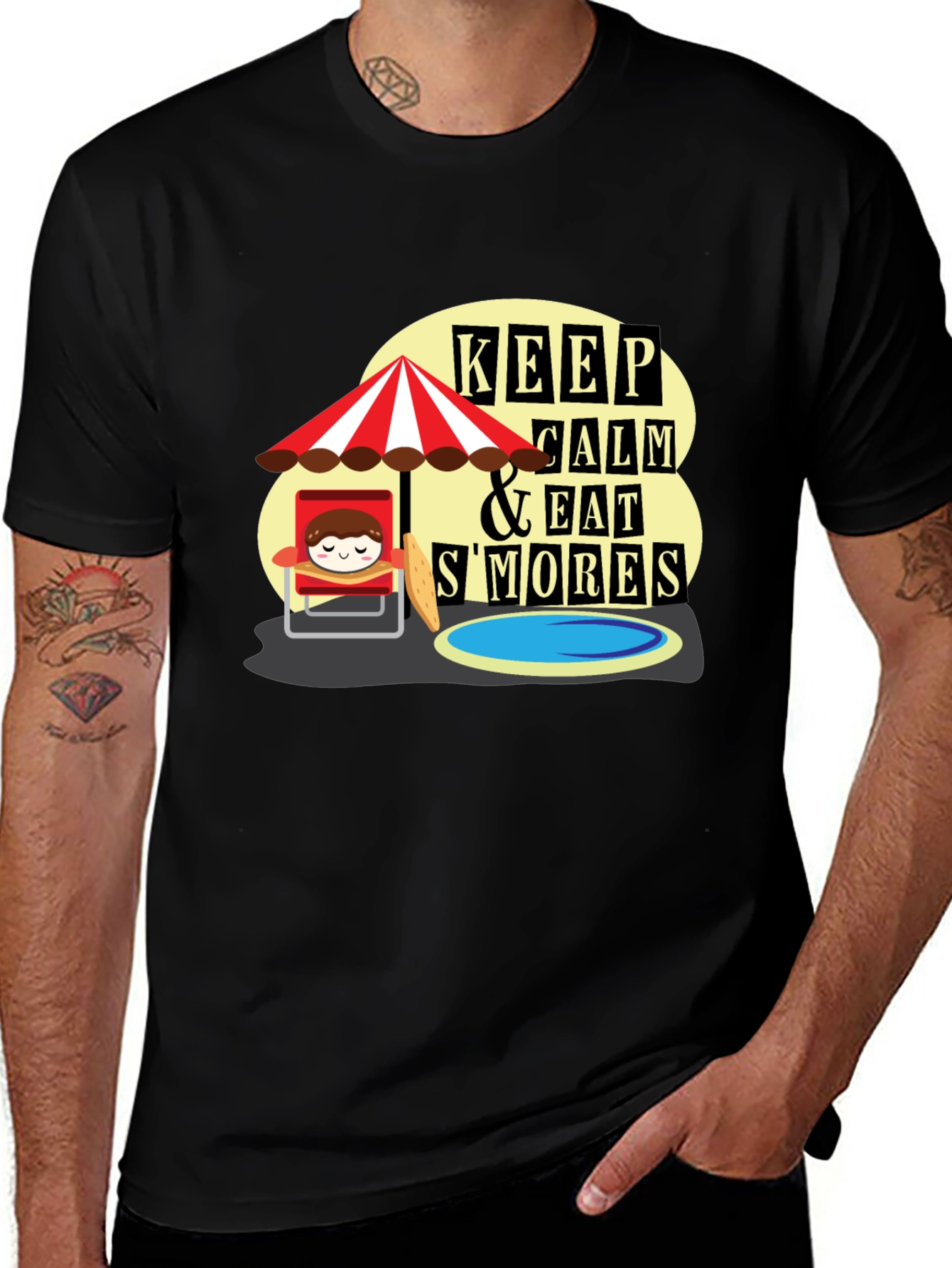 Keep Calm & Eat S'mores T-Shirt - Summer Fun Apparel