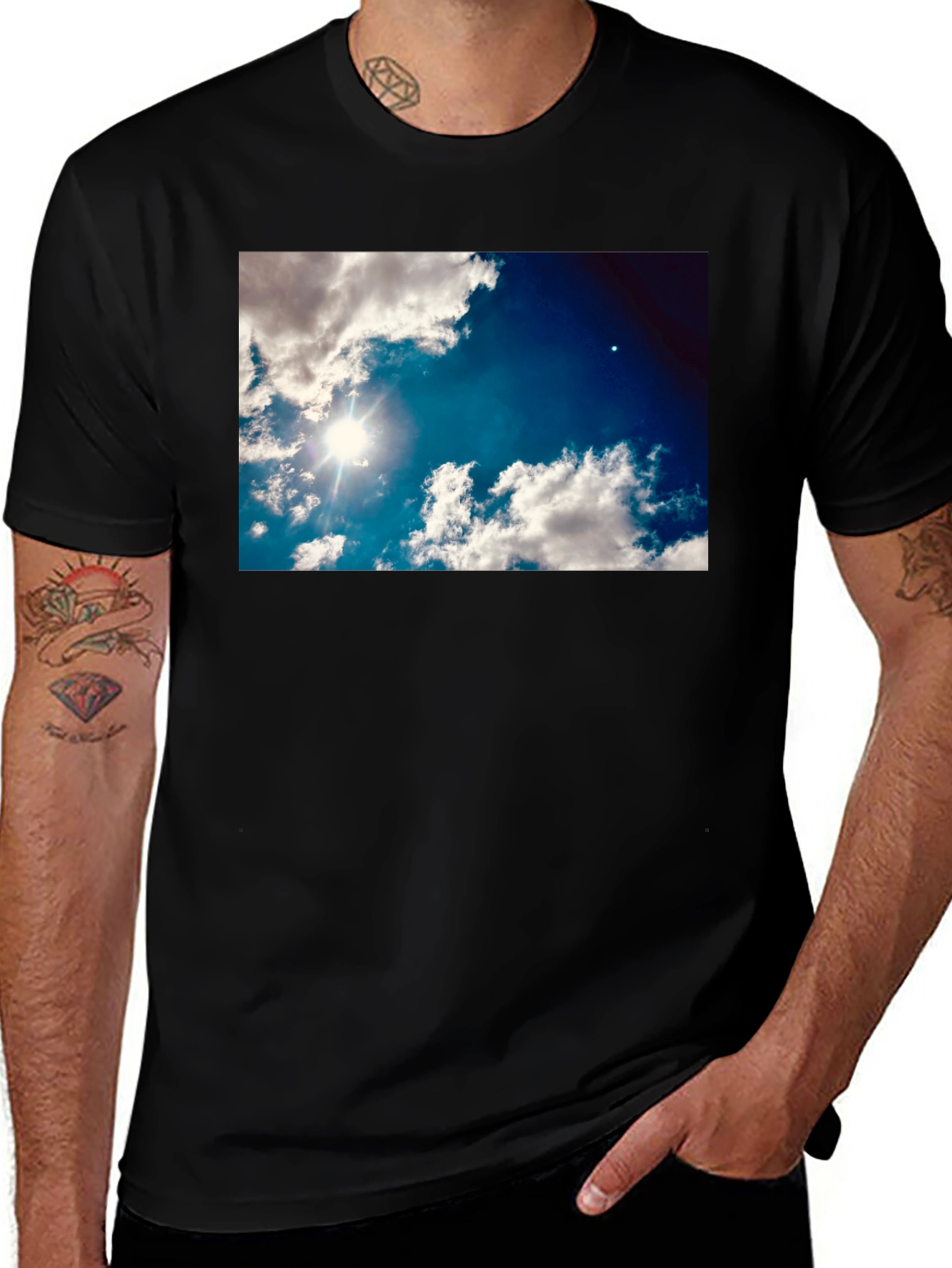 Variant 2 of Sky Clouds Graphic Print T-Shirt