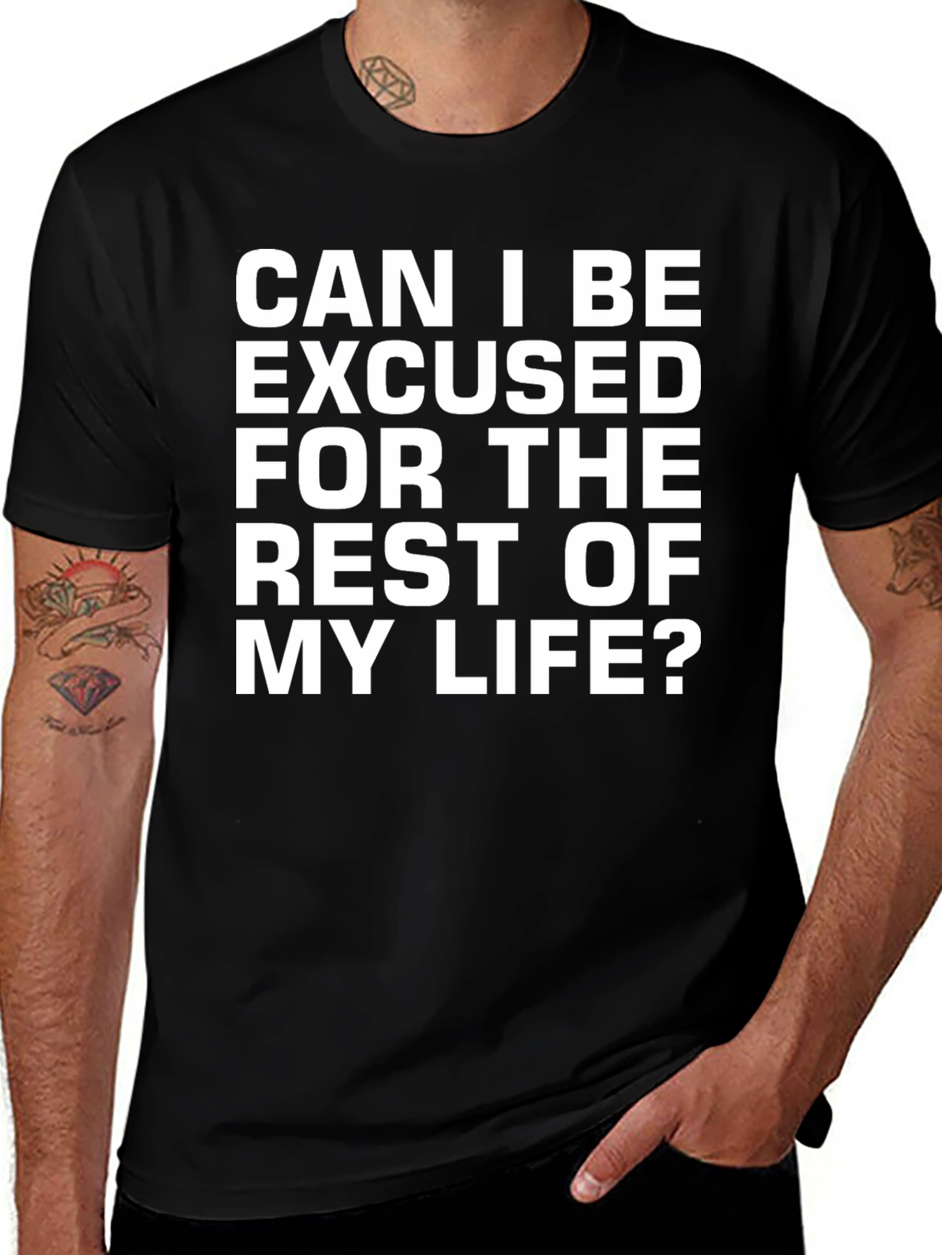 Variant 24 of Can I Be Excused Tee Funny Graphic Novelty T-Shirt