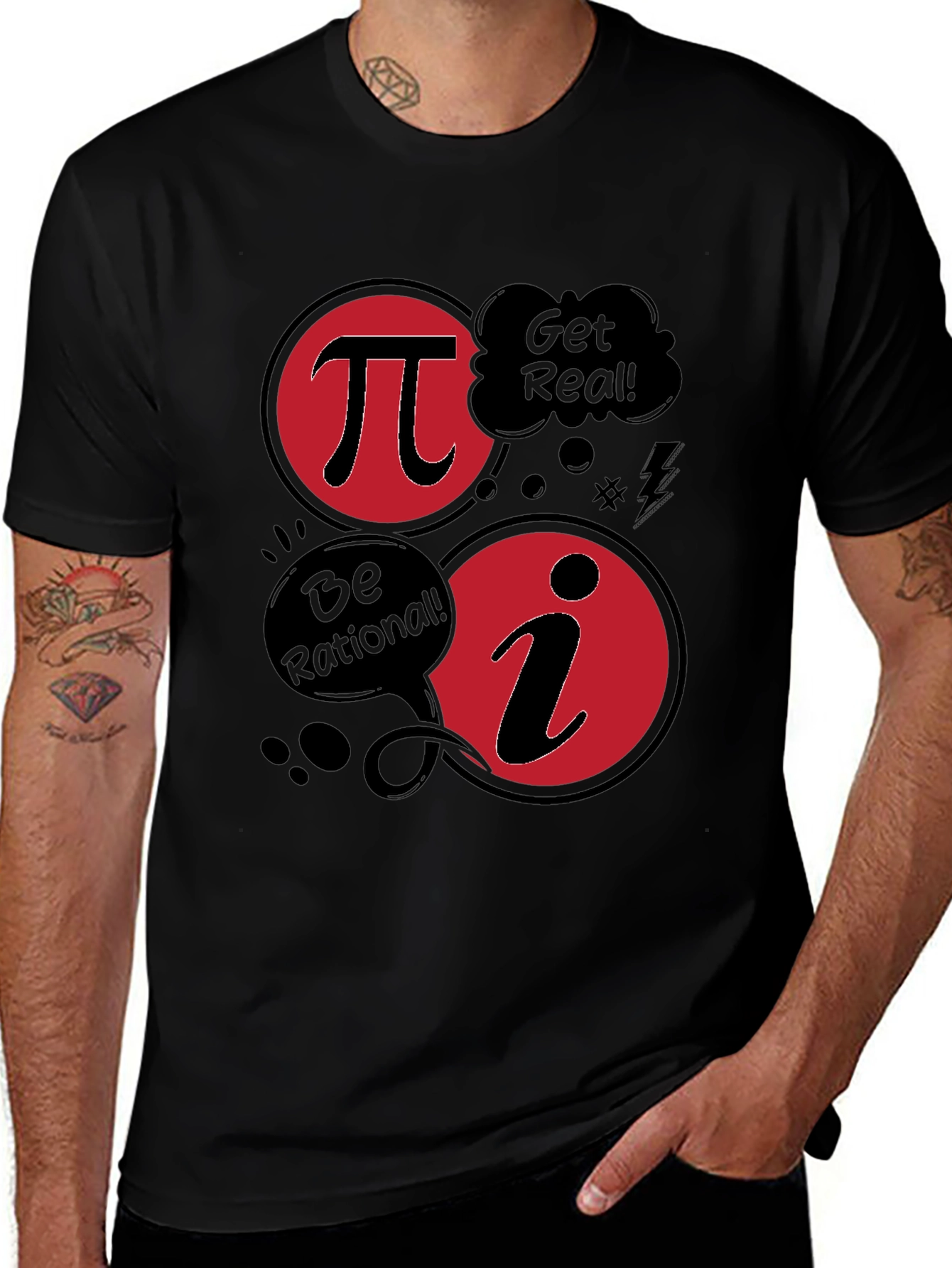 Variant 9 of Math Humor T-Shirt: Pi & Imaginary Numbers
