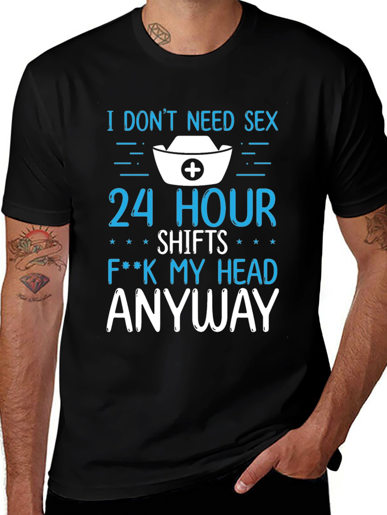 Variant 26 of Funny Nurse T-Shirt - 24 Hour Shifts